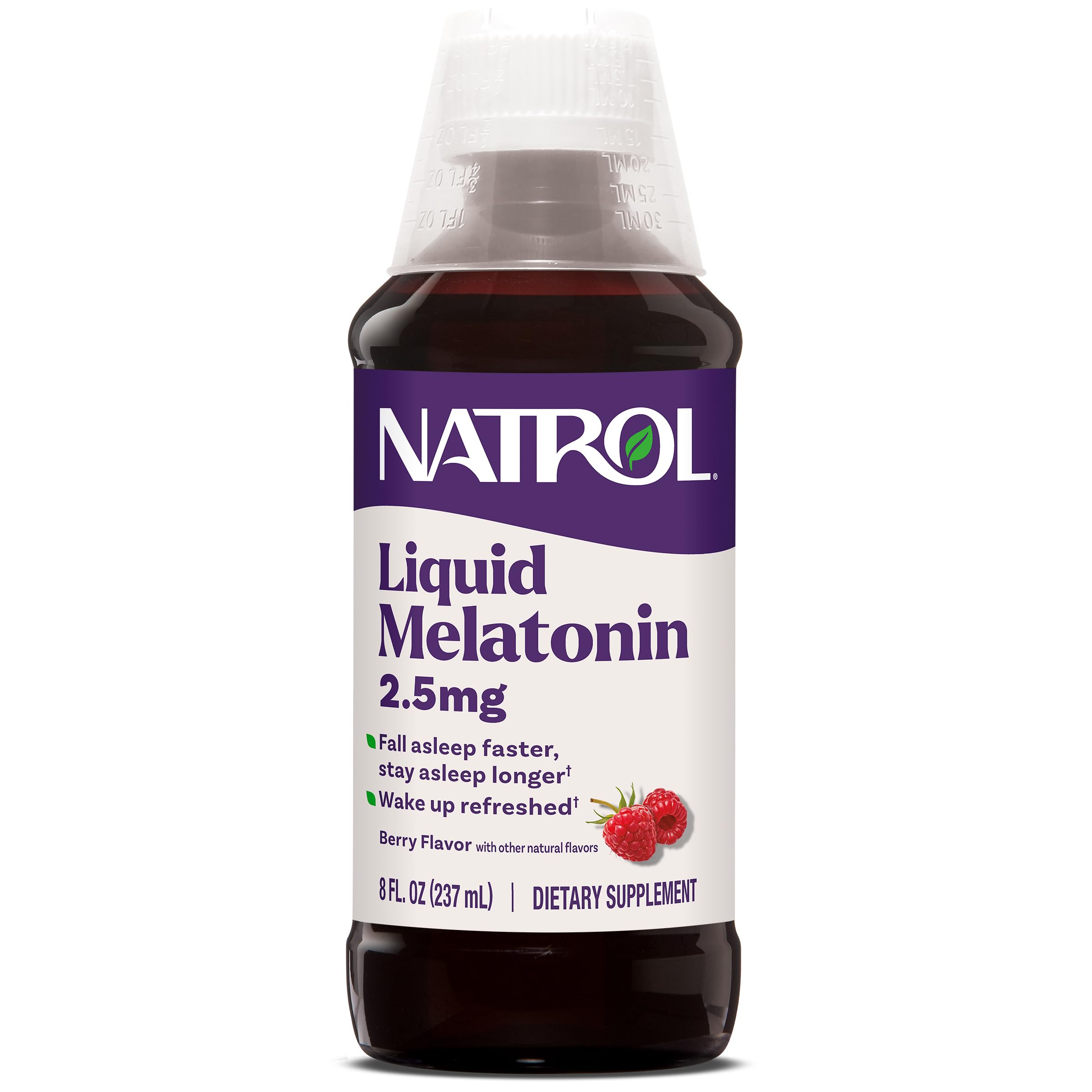 NATROL (Pack of 6) Natrol Melatonin Liquid Sleep Supplement 2.5 Mg per Serving 8 Fl Oz
