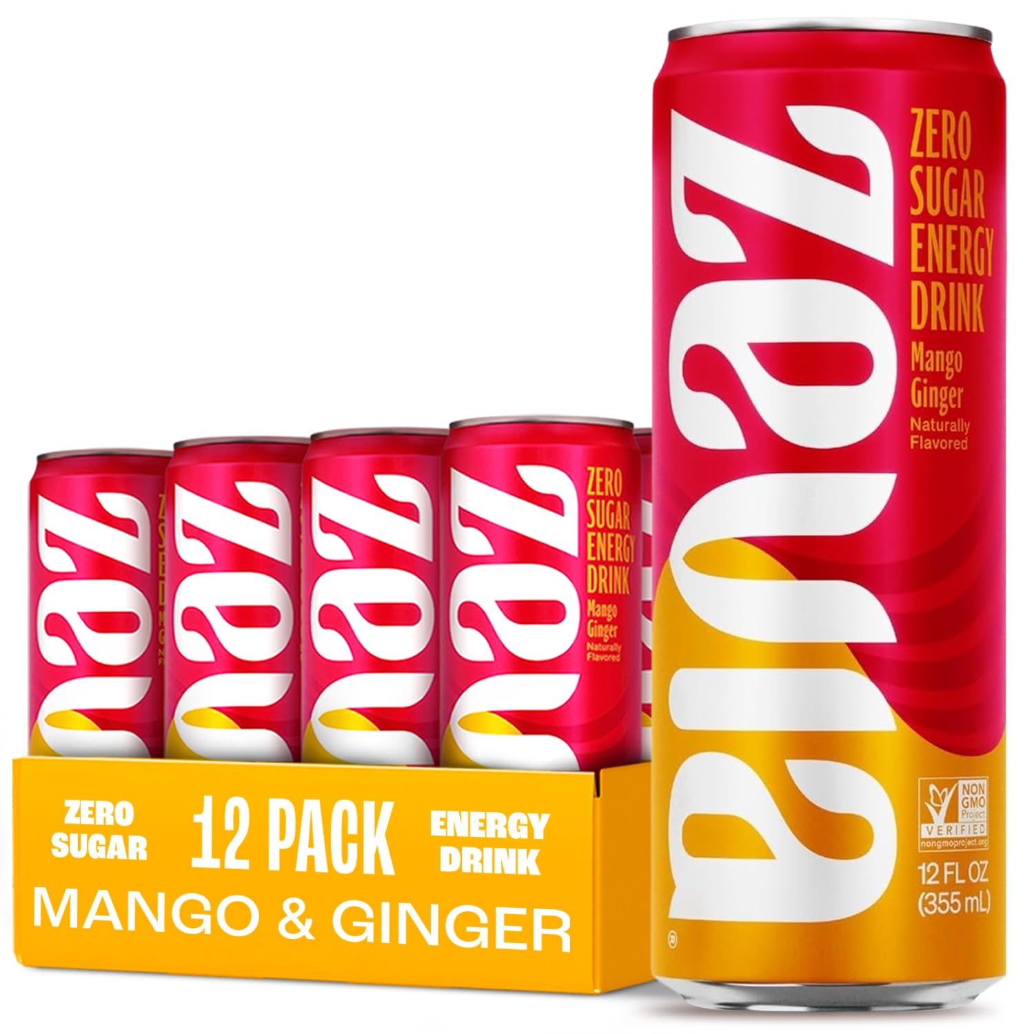 Zevia Energy Mango Ginger Beverage