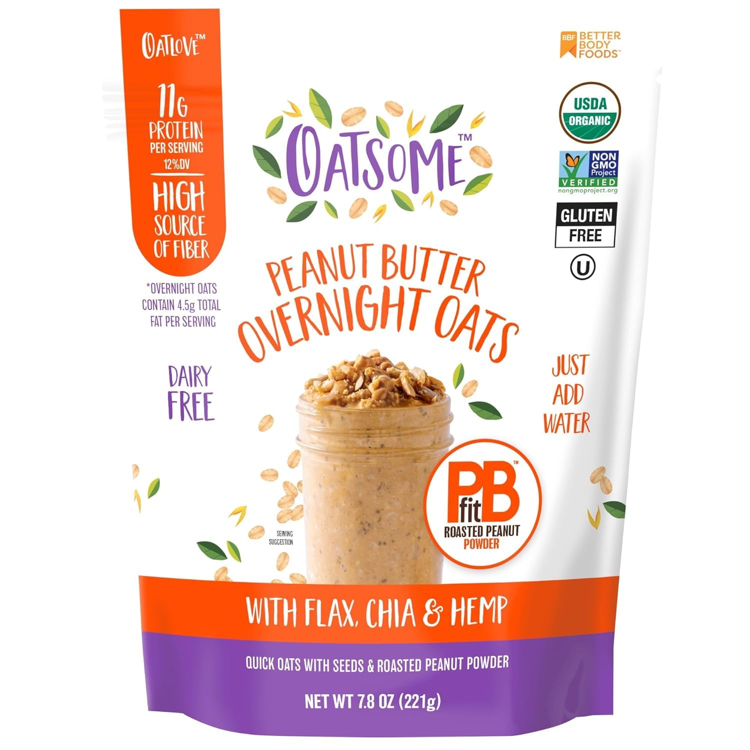 Oatsome Oats on PBFit Peanut Butter Hot Cereal