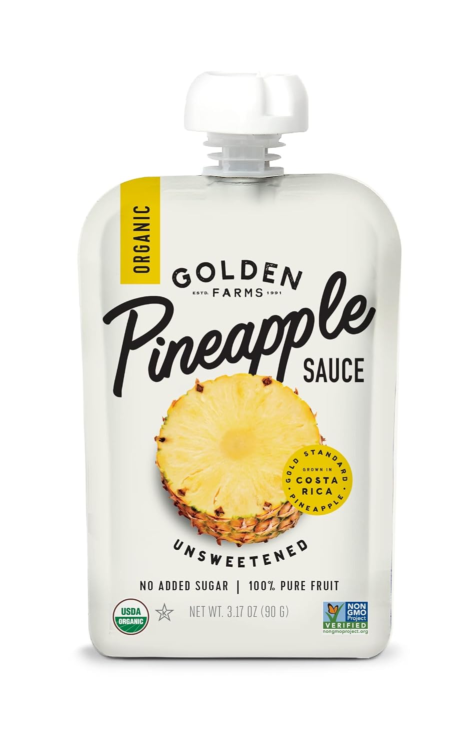 GOLDEN FARMS (Pack of 32) Golden Farms Organic Pineapple Sauce 3.17 Oz