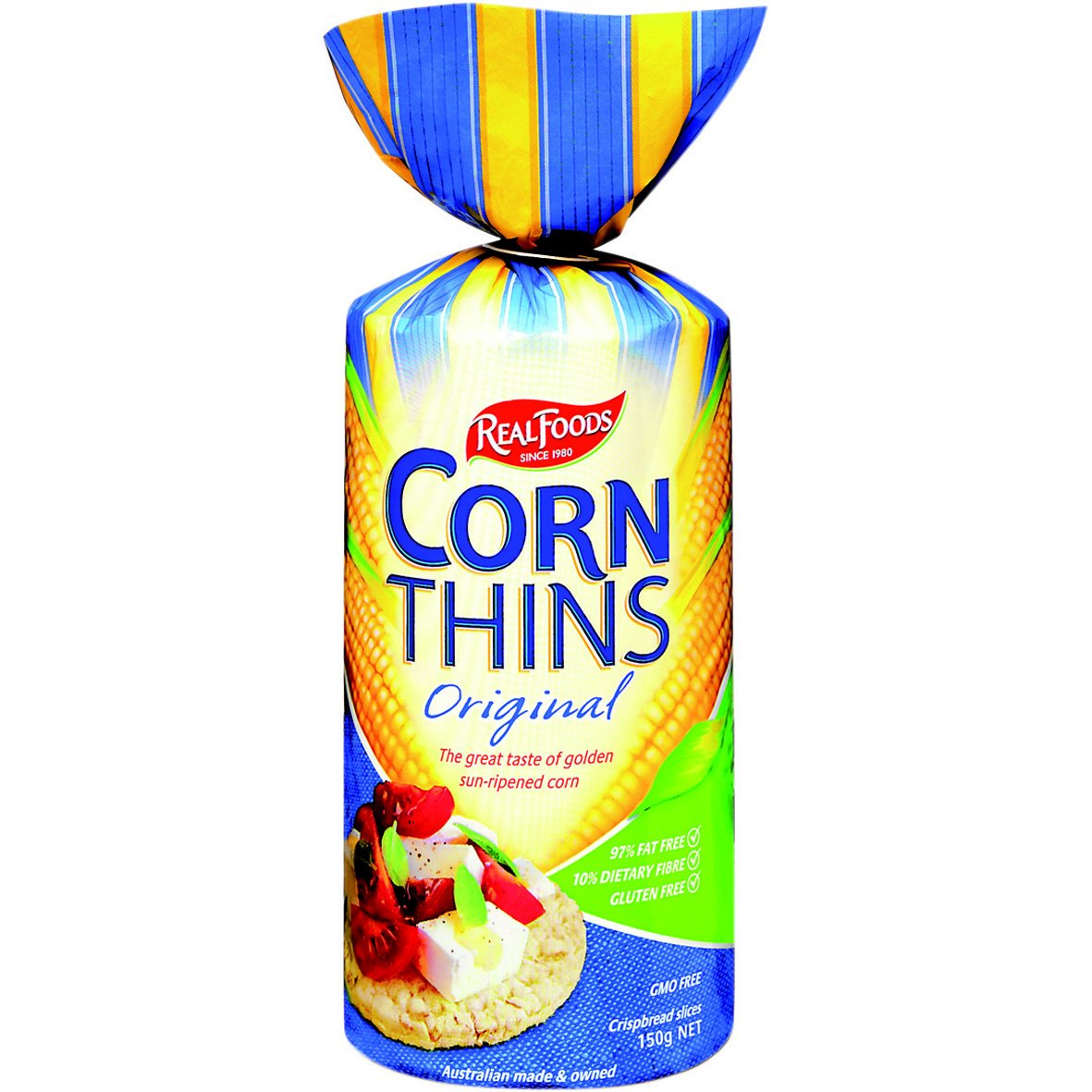 REAL FOODS (Pack Of 24) Real Foods Original Organic Corn Thin 5.3 Oz