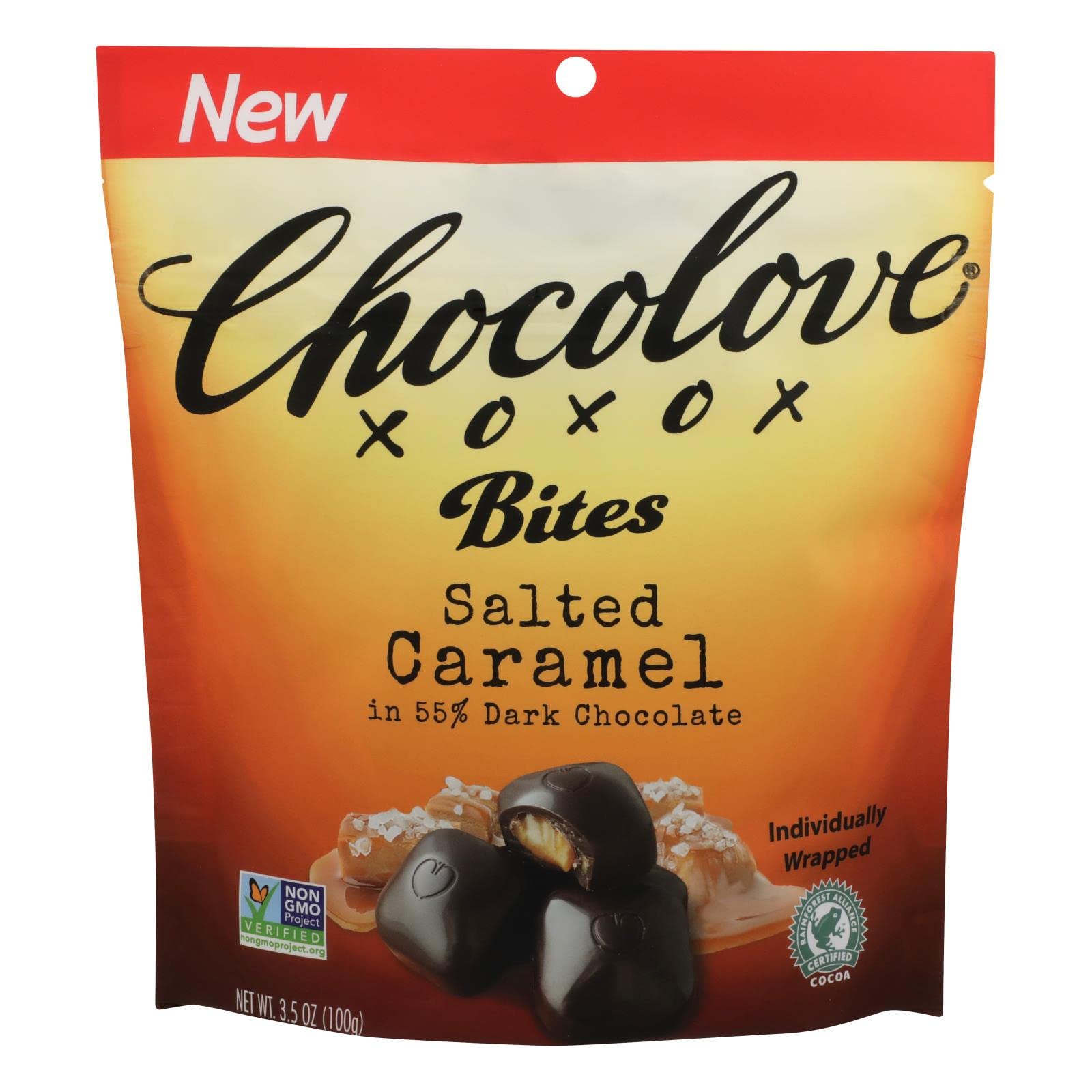 Chocolove Chocolate Bites Sea Salt Caramel Pouch