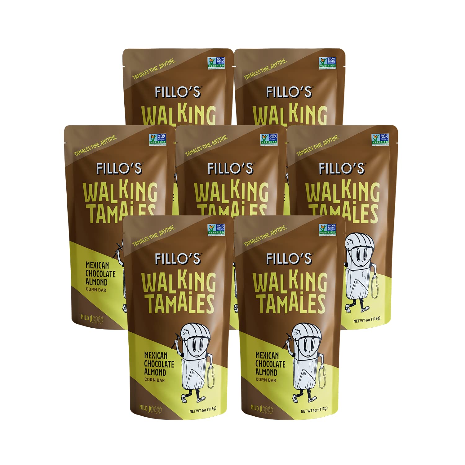 FILLOS (Pack of 21) Fillos Tamale Walking Chocolate Almond Snack 4 Oz