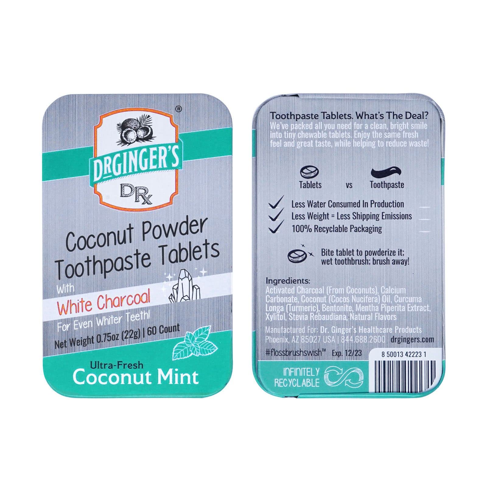 Dr Gingers Healthcare Pro Toothpaste Tabs White