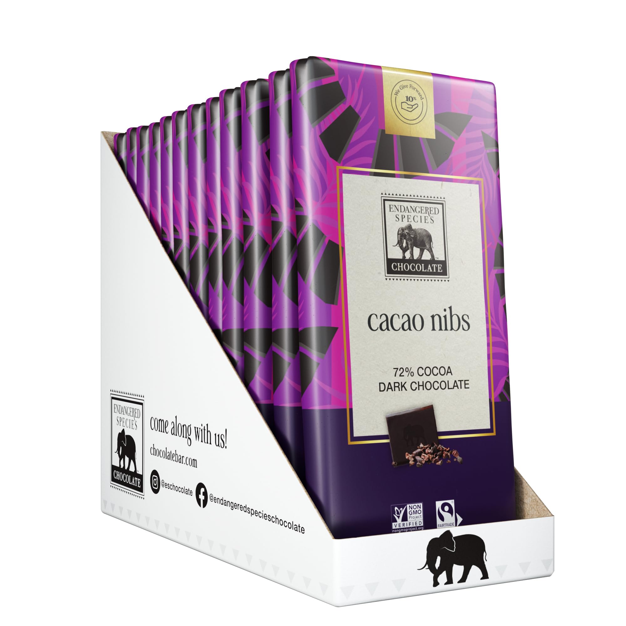 Endangered Species Chocolate Dark Intense 75% Cocoa Chocolate