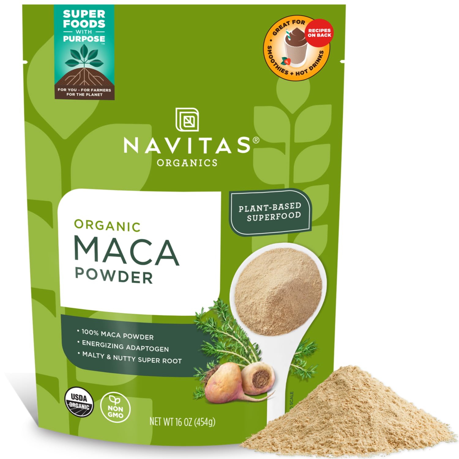 NAVITAS (Pack Of 4) Navitas Maca Powder Organic 16 Oz