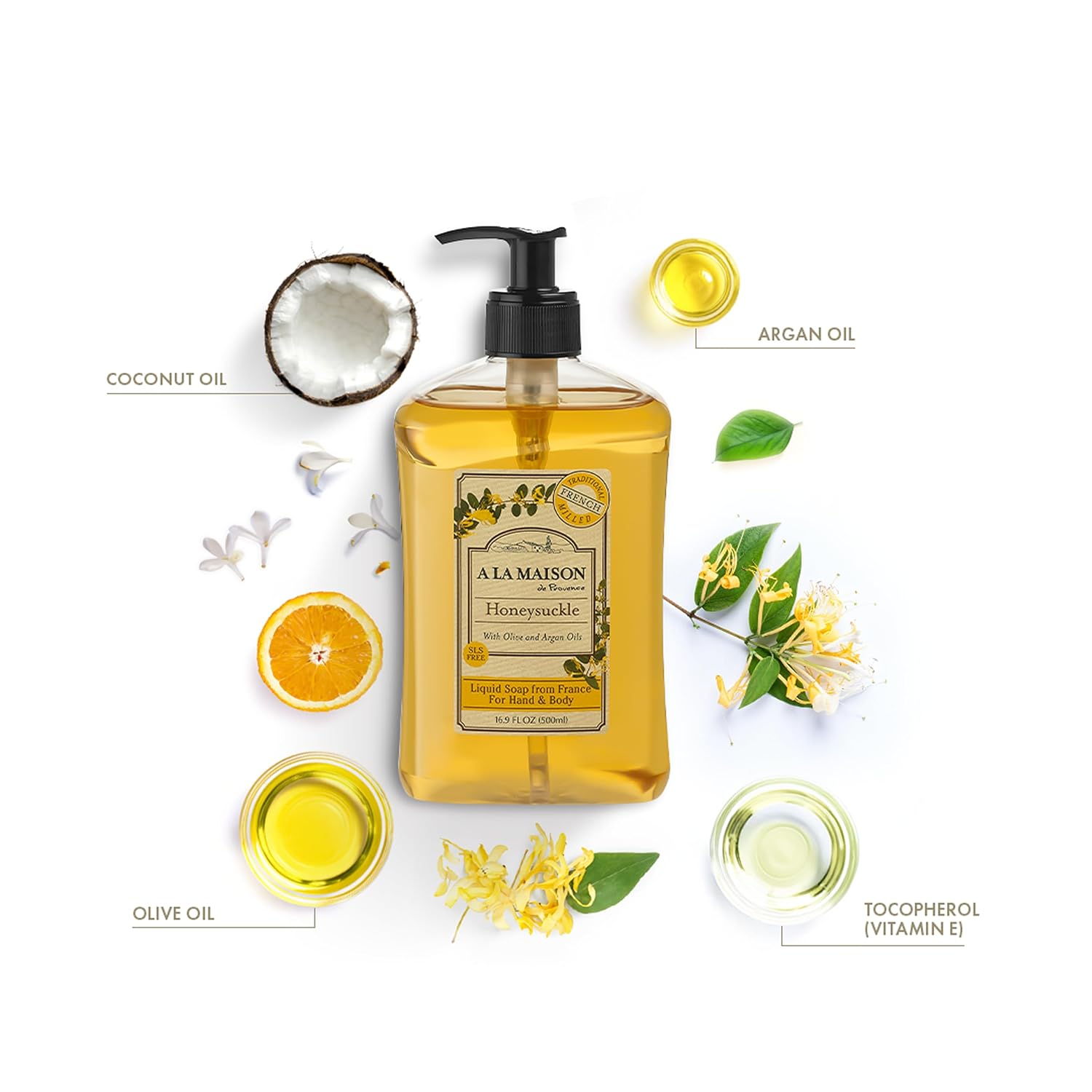 A LA MAISON (Pack Of 8) A La Maison Soap Liquid French Honeysuckle 16.9 Fl Oz