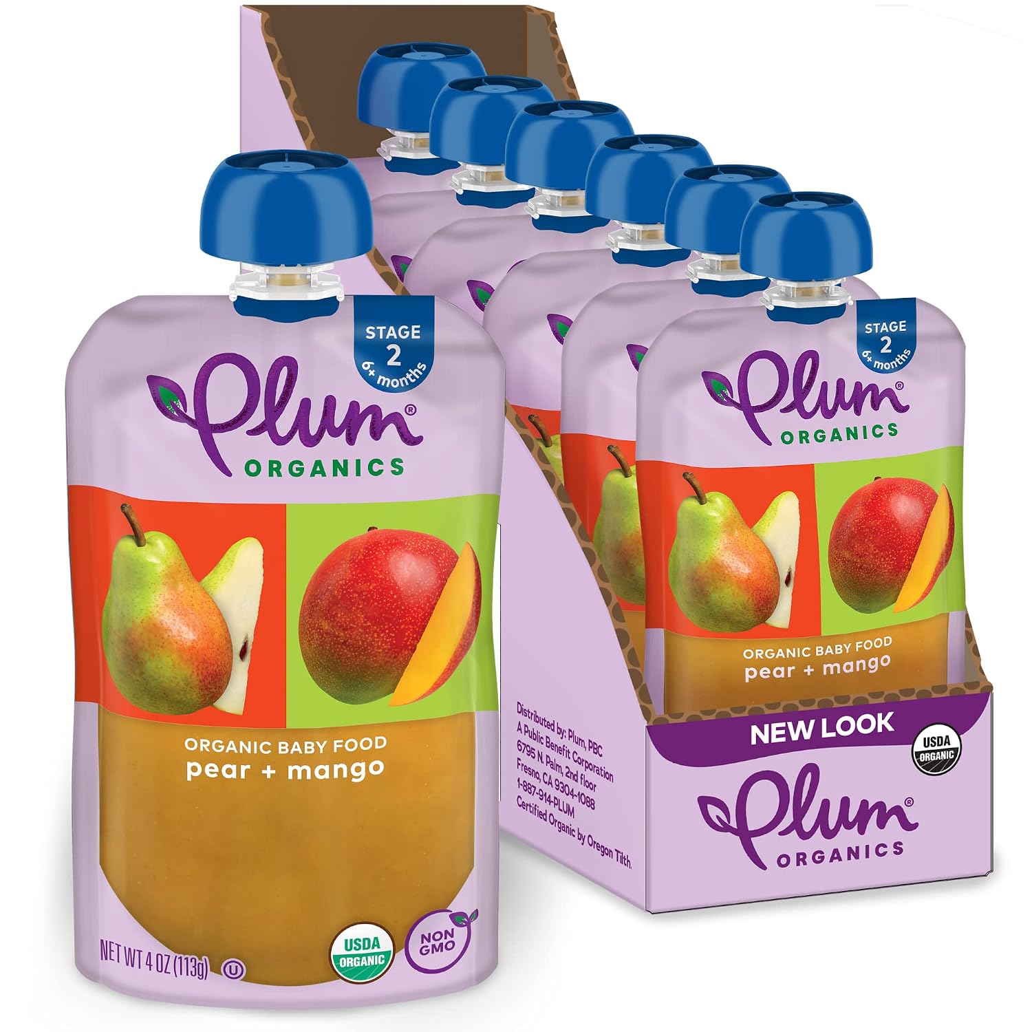 Plum Organics Baby Puree Pear Mango Organic