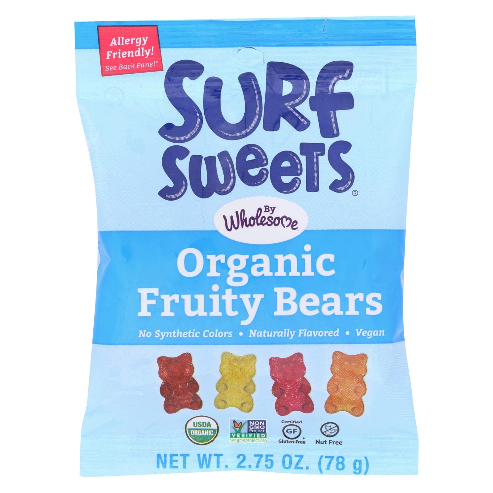 Surf Sweets Fruity Organic Gummy Bears Candy