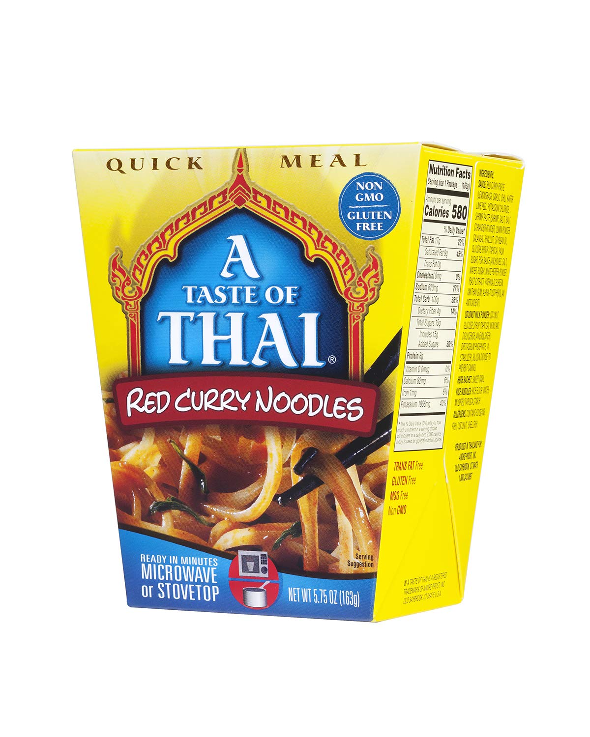 Taste Of Thai A Taste of Thai Red Curry Noodle Quick Meal Entree Prepared