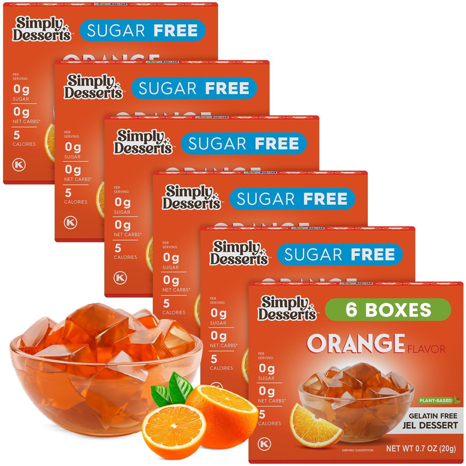 SIMPLY DESSERTS (Pack Of 12) Simply Desserts Jel Dessert Orange 0.7 Oz