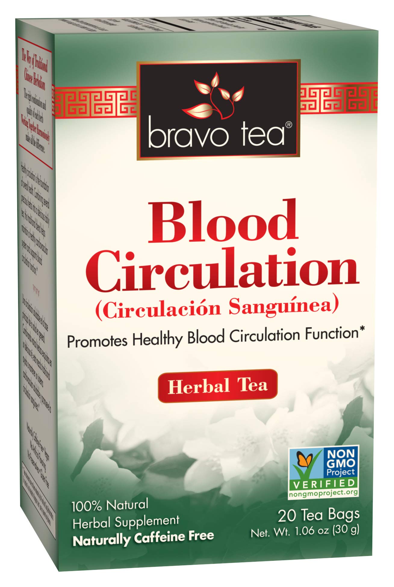Bravo Teas Bravo Tea Blood Circulation Herbal Tea Bags, Natural Herbal T 20 bag