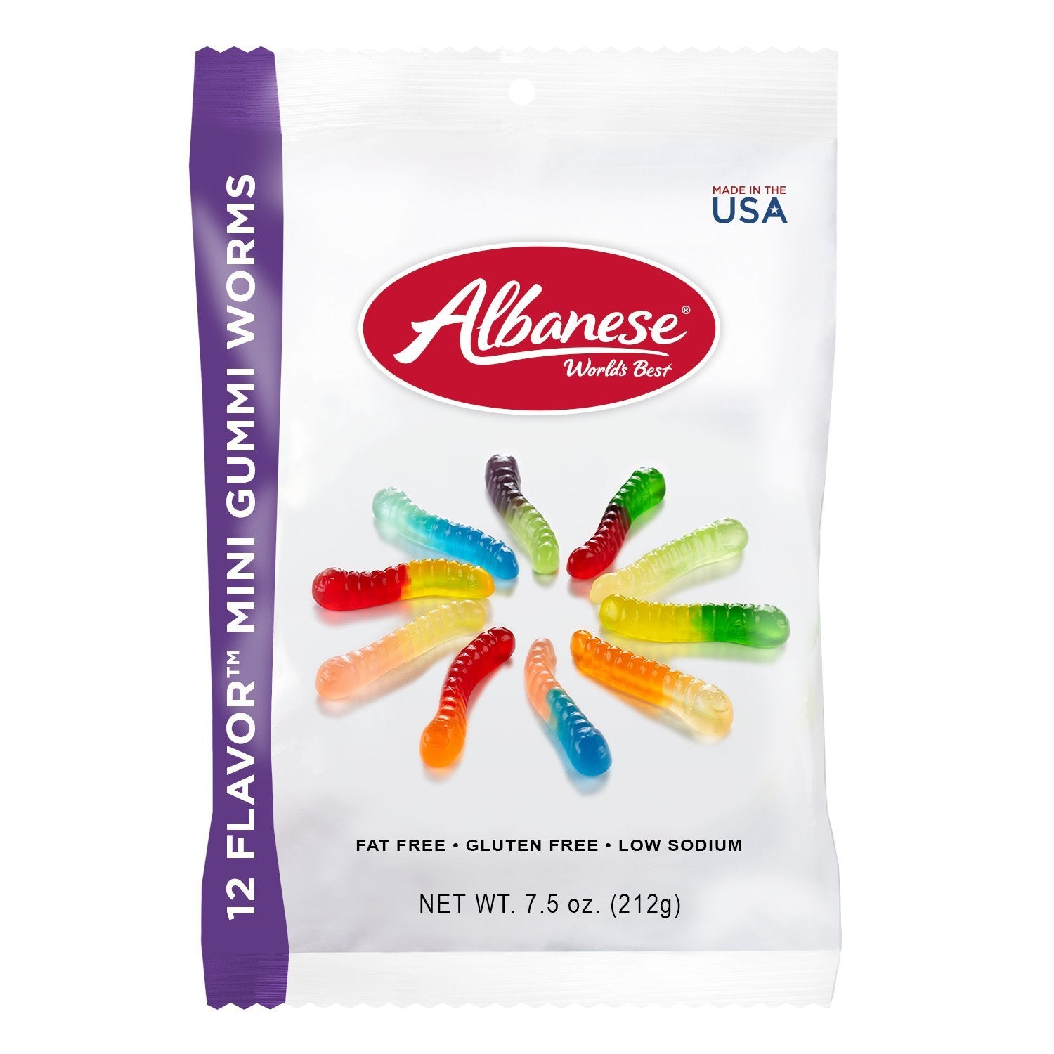 Albanese Gummi Worm Minis Variety 12 Flavor Gummy Candy