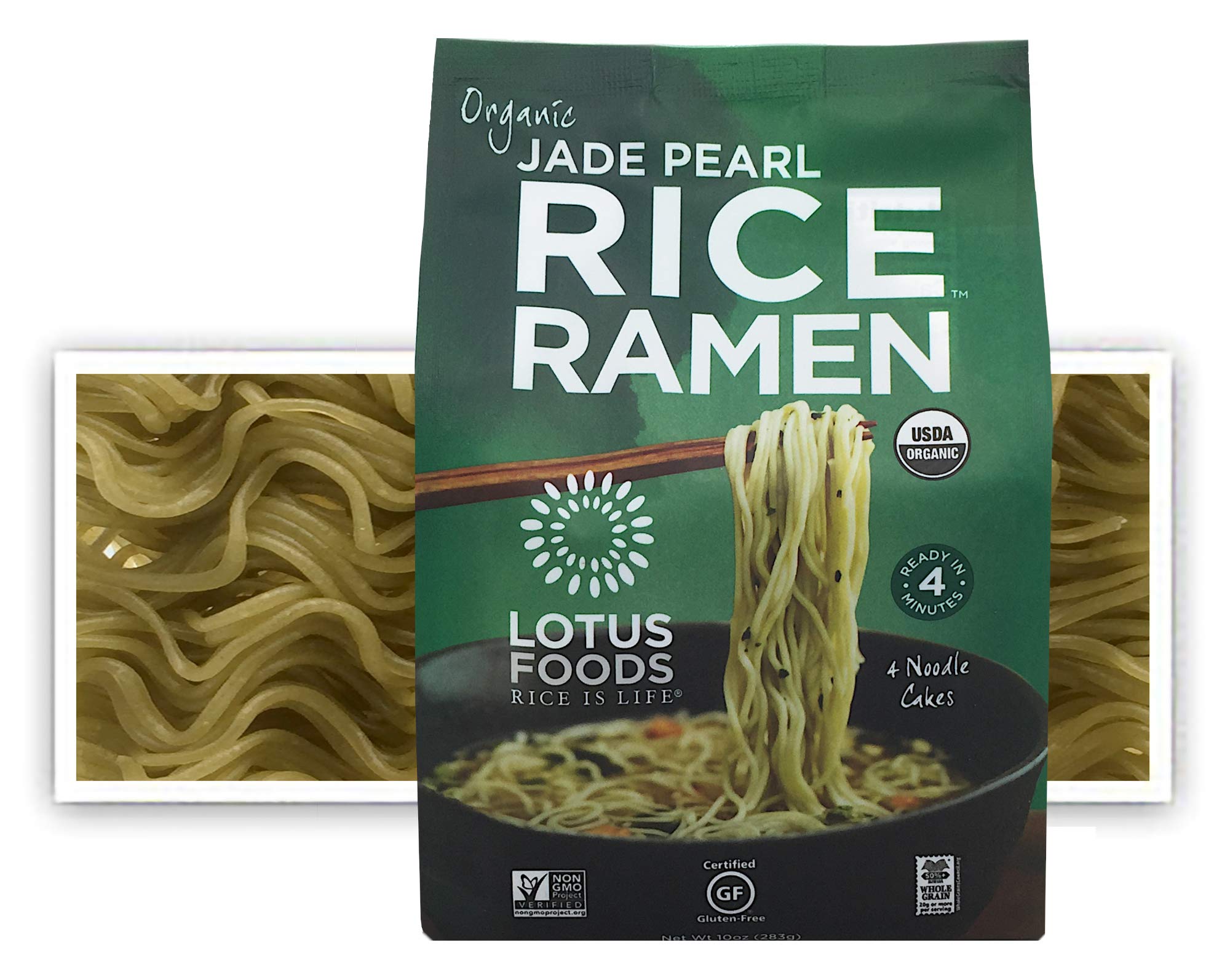 Lotus Foods Organic Rice Ramen 4-Pack Jade Pearl