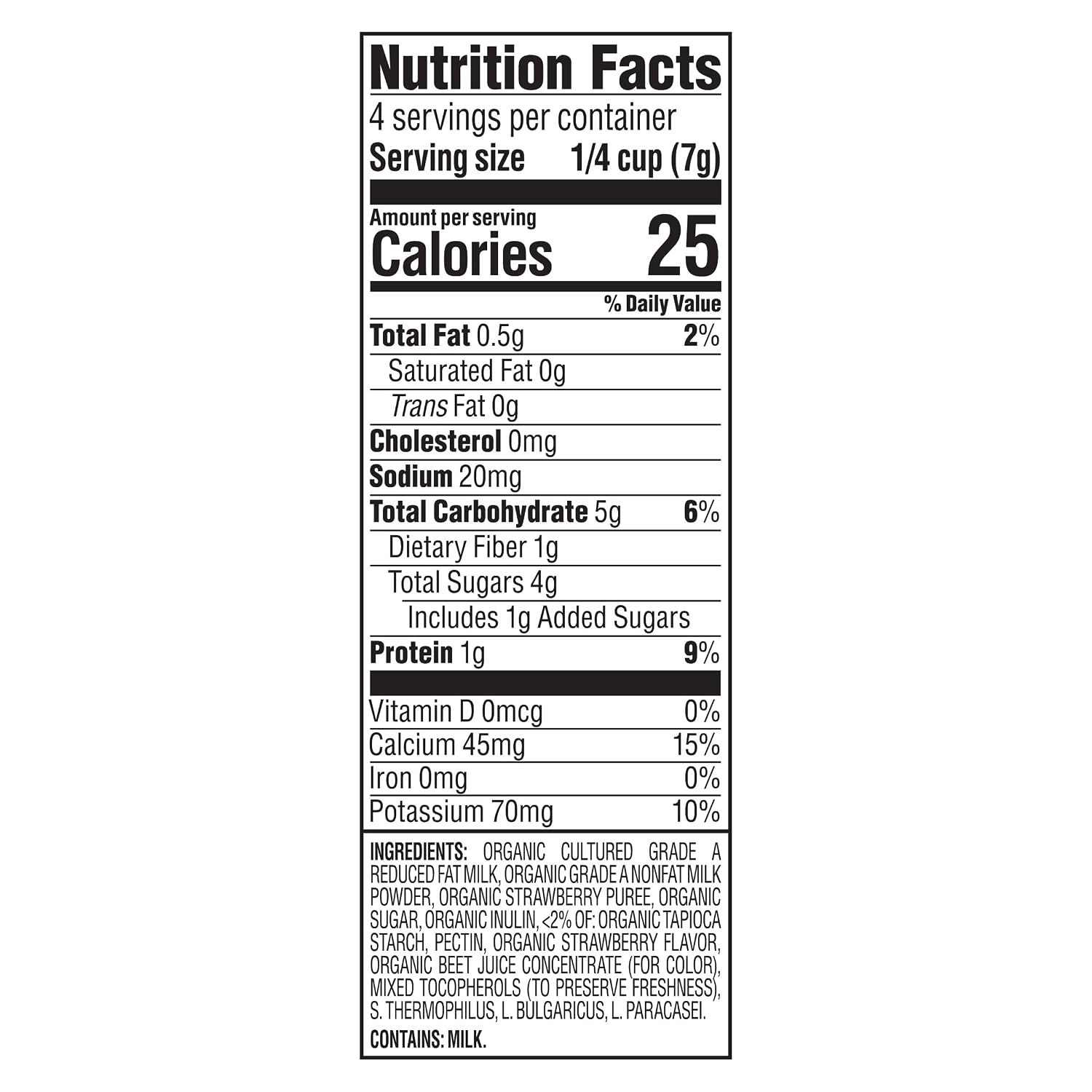HAPPY BABY (Pack Of 12) Happy Baby Snack Yogurt Strawberry Organic 1 Oz