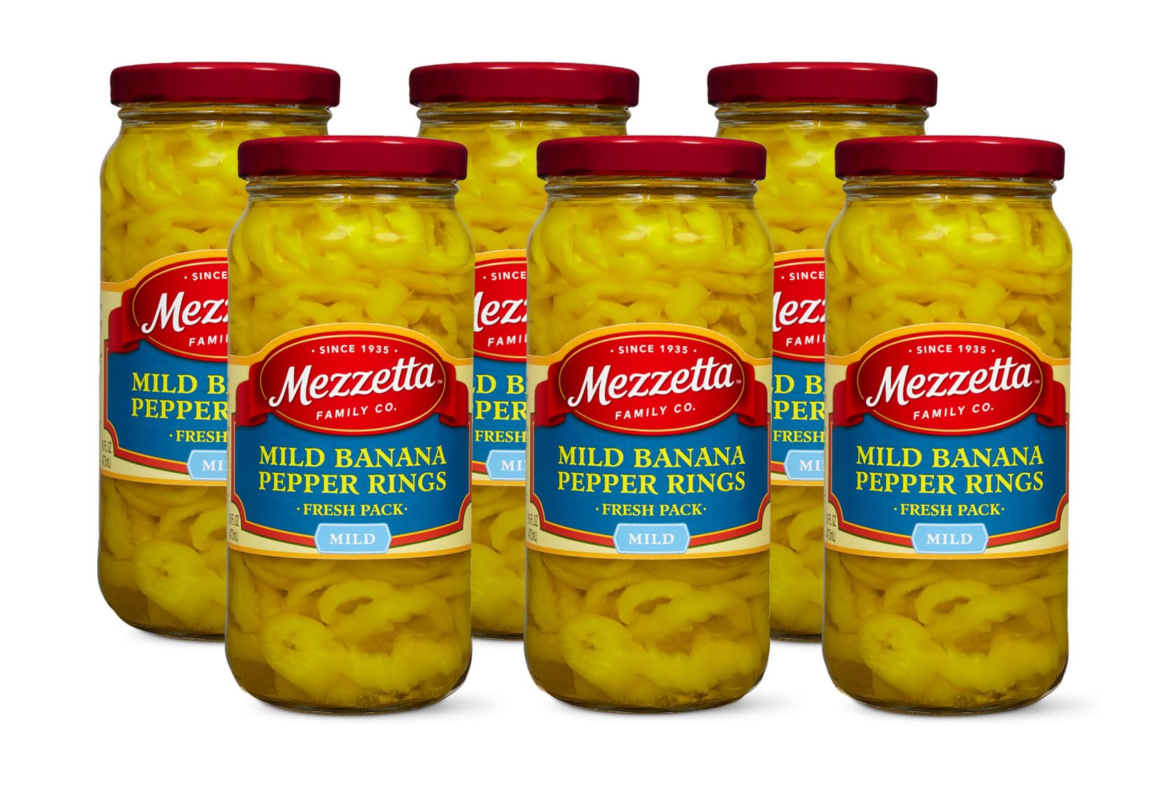 MEZZETTA (Pack of 18) Mezzetta Mild Banana Pepper Rings Mild 16 Oz