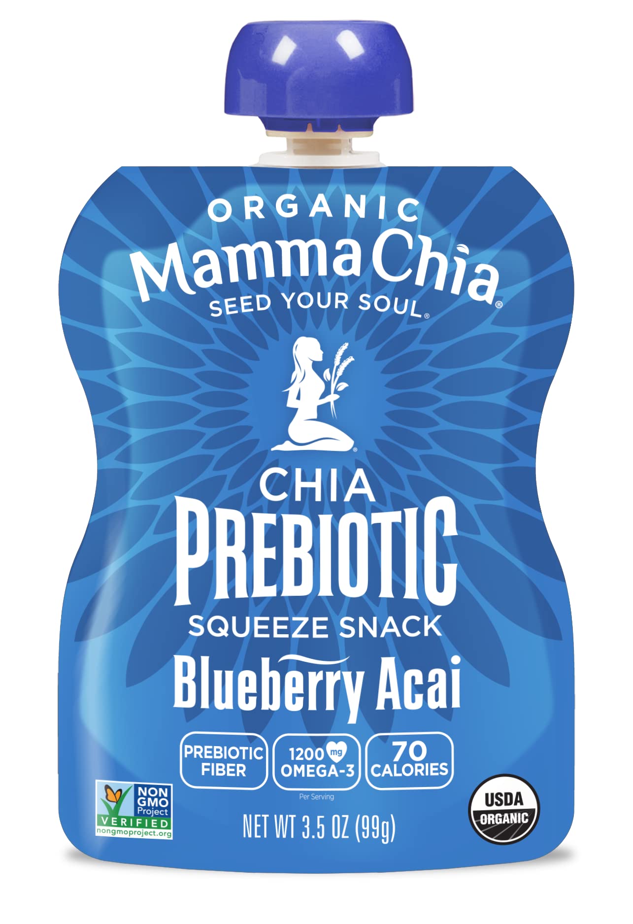 Mammachia Mamma Chia Prebiotic Blueberry Acai Superfood Chia Squeeze
