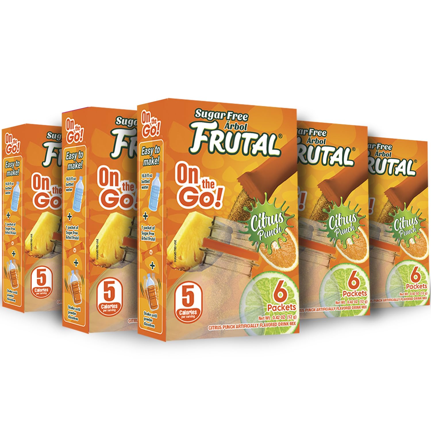 ARBOL FRUTAL (Pack of 48) Arbol Frutal Citrus Punch Beverage Stick Agua Fresca 0.42 Oz