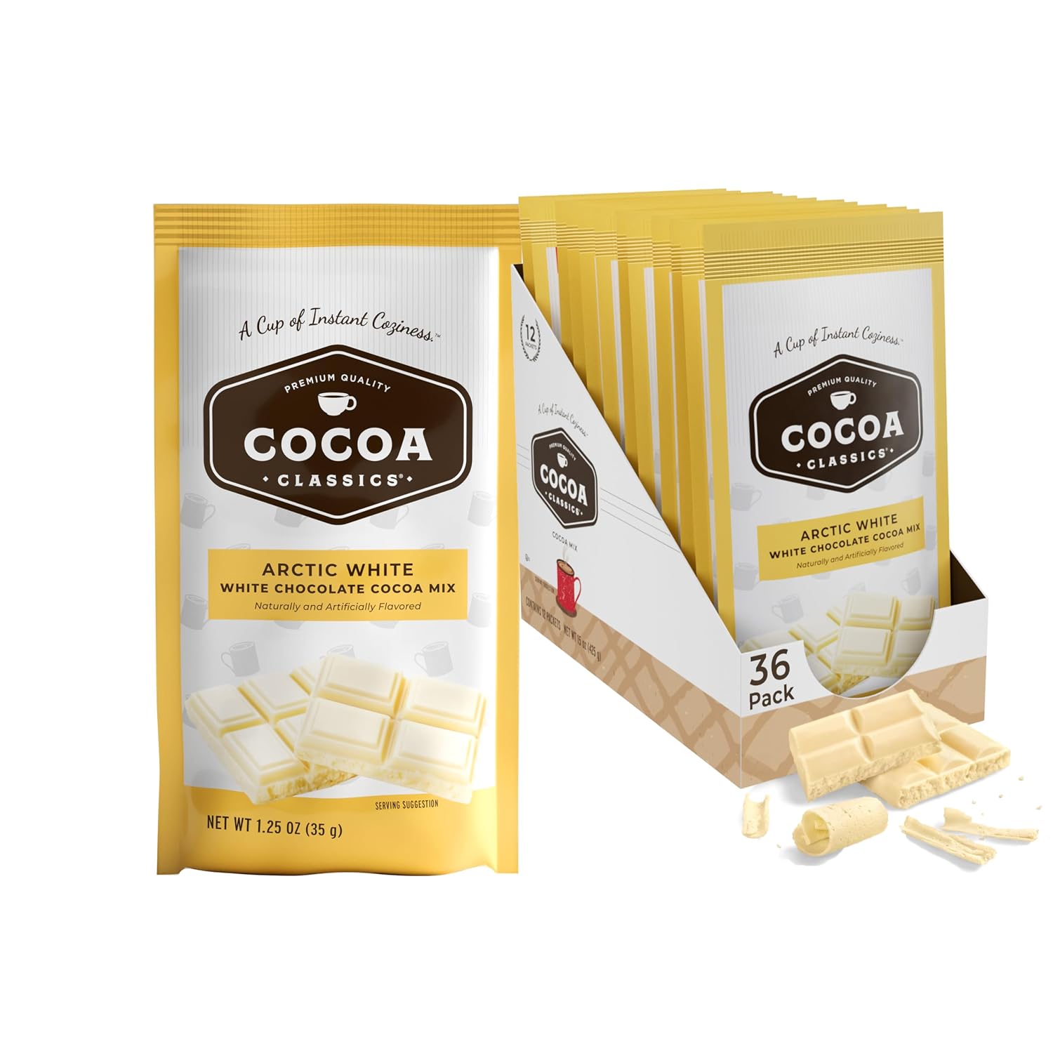 COCOA CLASSICS (Pack Of 36) Cocoa Classics Cocoa Arctic White 1.25 Oz