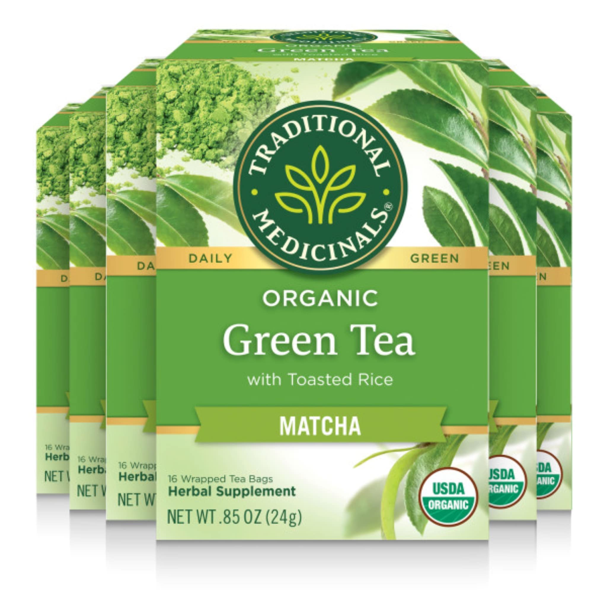 Traditional Medicinals Matcha Toasted Rice Tea Loose Leaf 16 bag