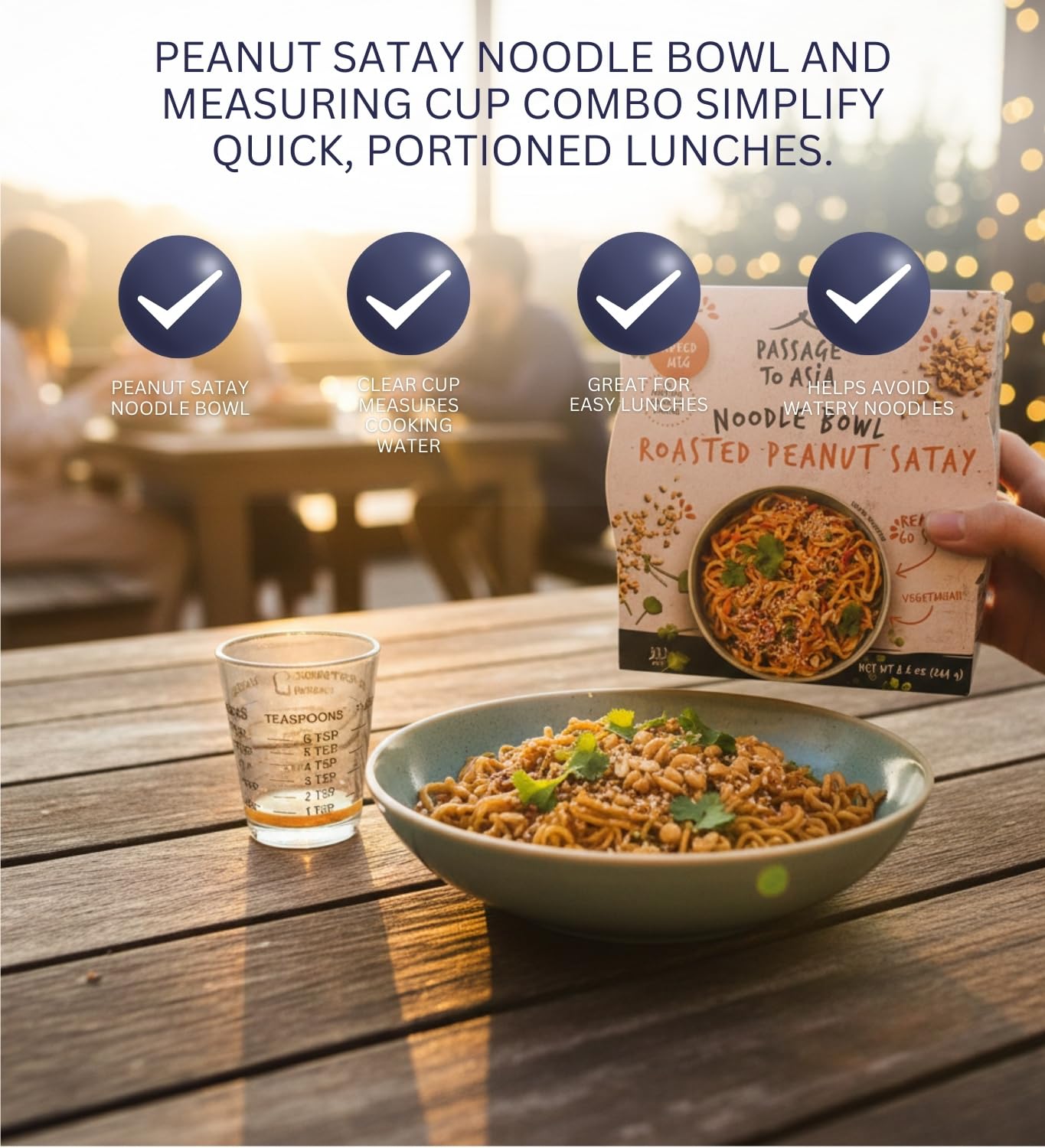 PASSAGE FOODS (Pack Of 12) Passage Foods Noodle Bowl Peanut Satay 8.6 Oz