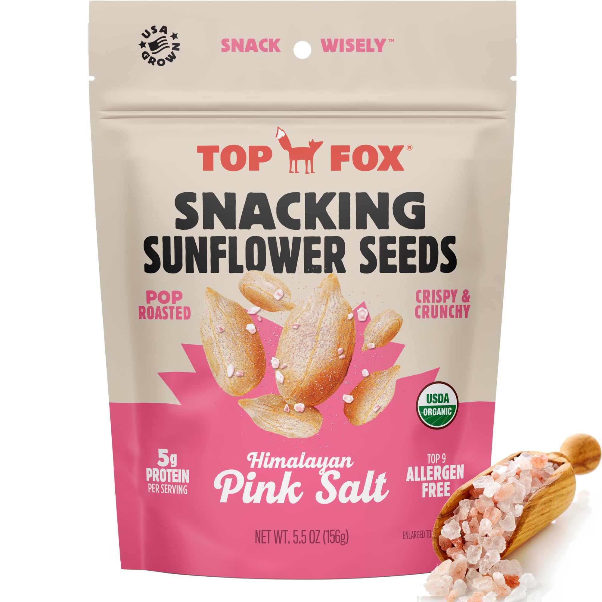 TOP FOX (Pack of 18) Top Fox Sunflower Seeds Himalayan Pink Sea Salt 5.5 Oz