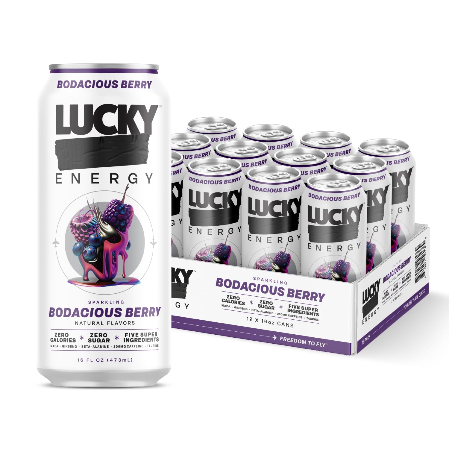Lucky Energy Beverage Energizing Bodacious Berry