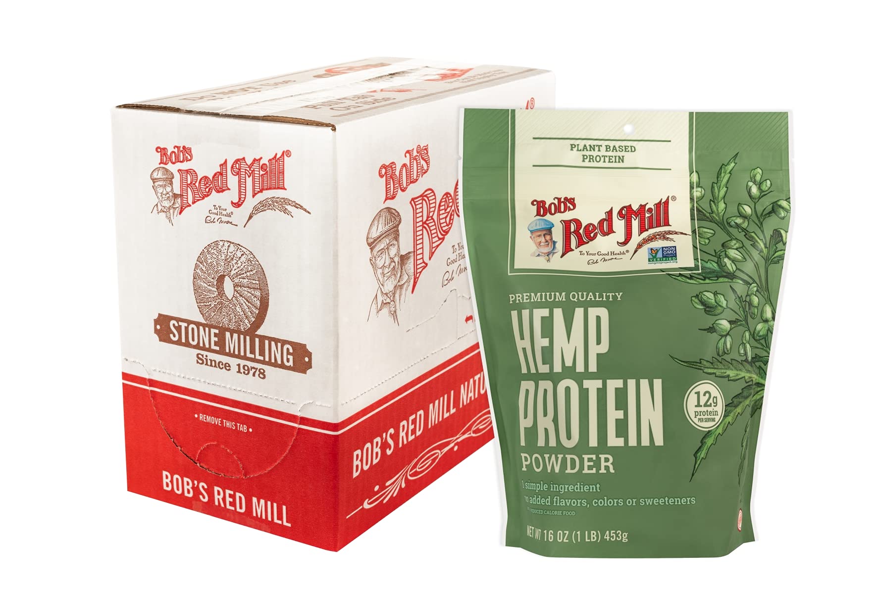 Bob's Red Mill Hemp Protein Powder, 16oz - Non GMO, Vegan, Paleo Friendly, Keto Friendly, Kosher