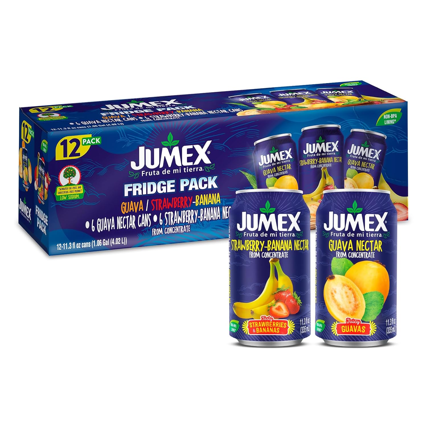JUMEX (Pack of 2) Jumex Nectar Strawberry Banana Juice 12 Pack 135.6 Fl Oz