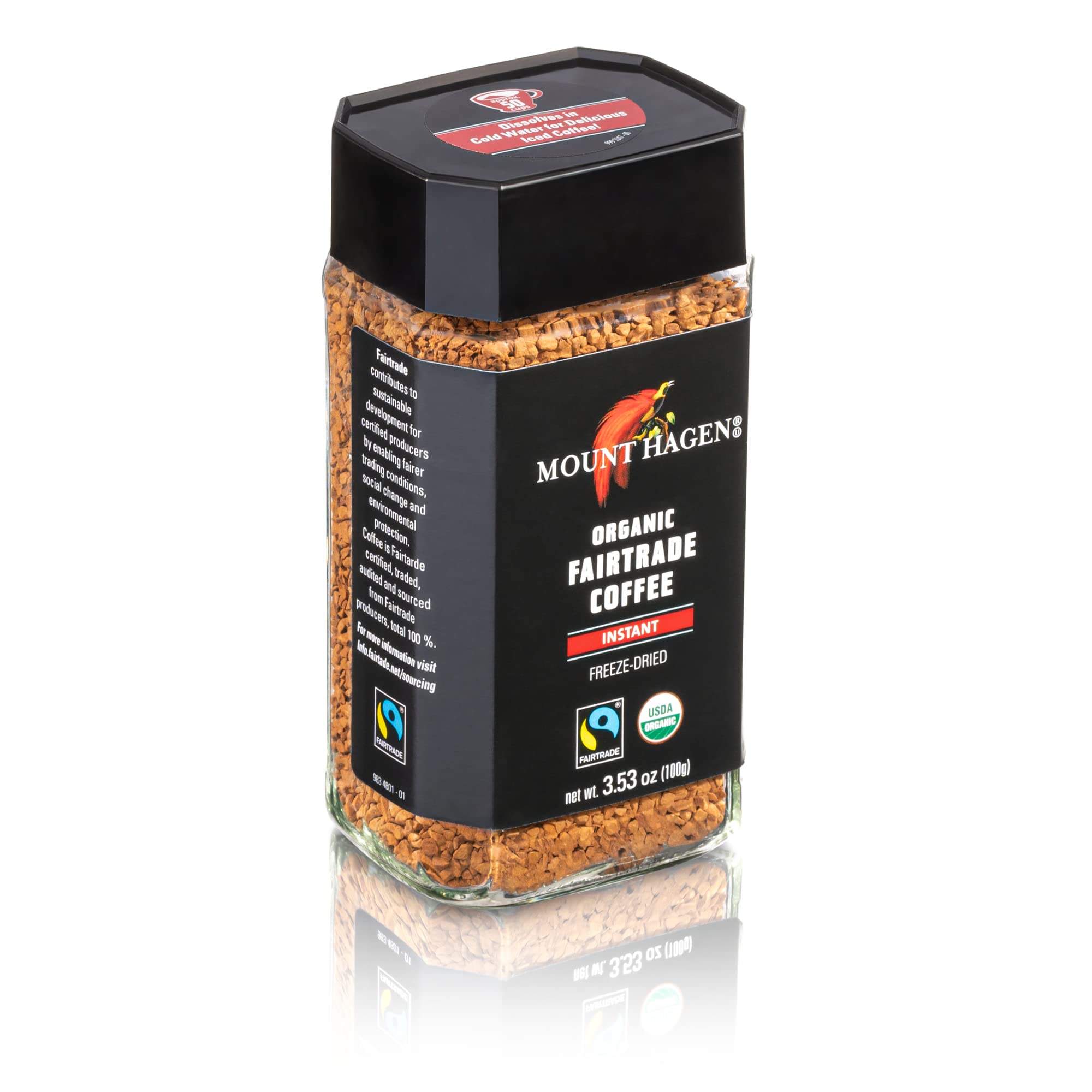 Mount Hagen Instant Coffee Jar Regular Single Serve