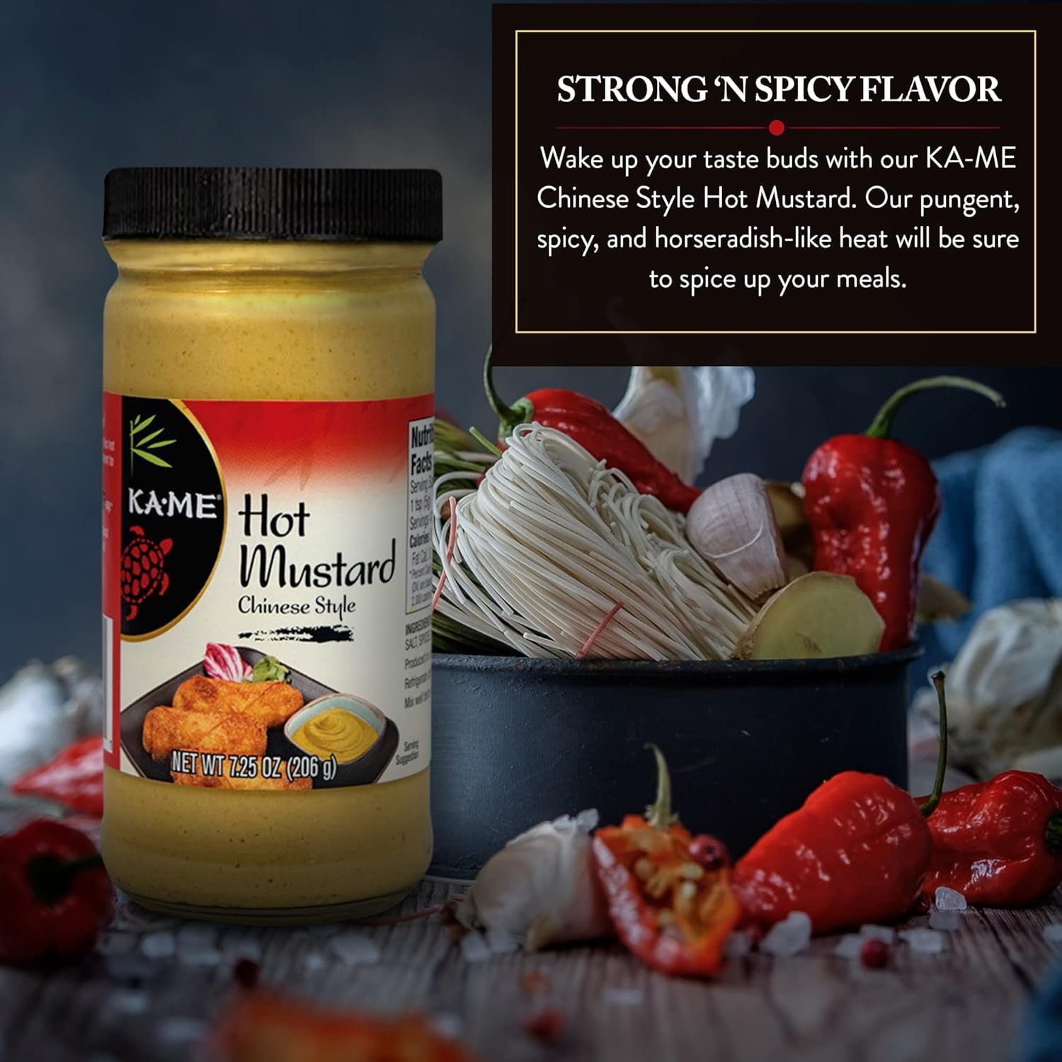 KA ME (Pack of 12) Ka-Me Mustard Hot Chinese Style 7.25 Oz