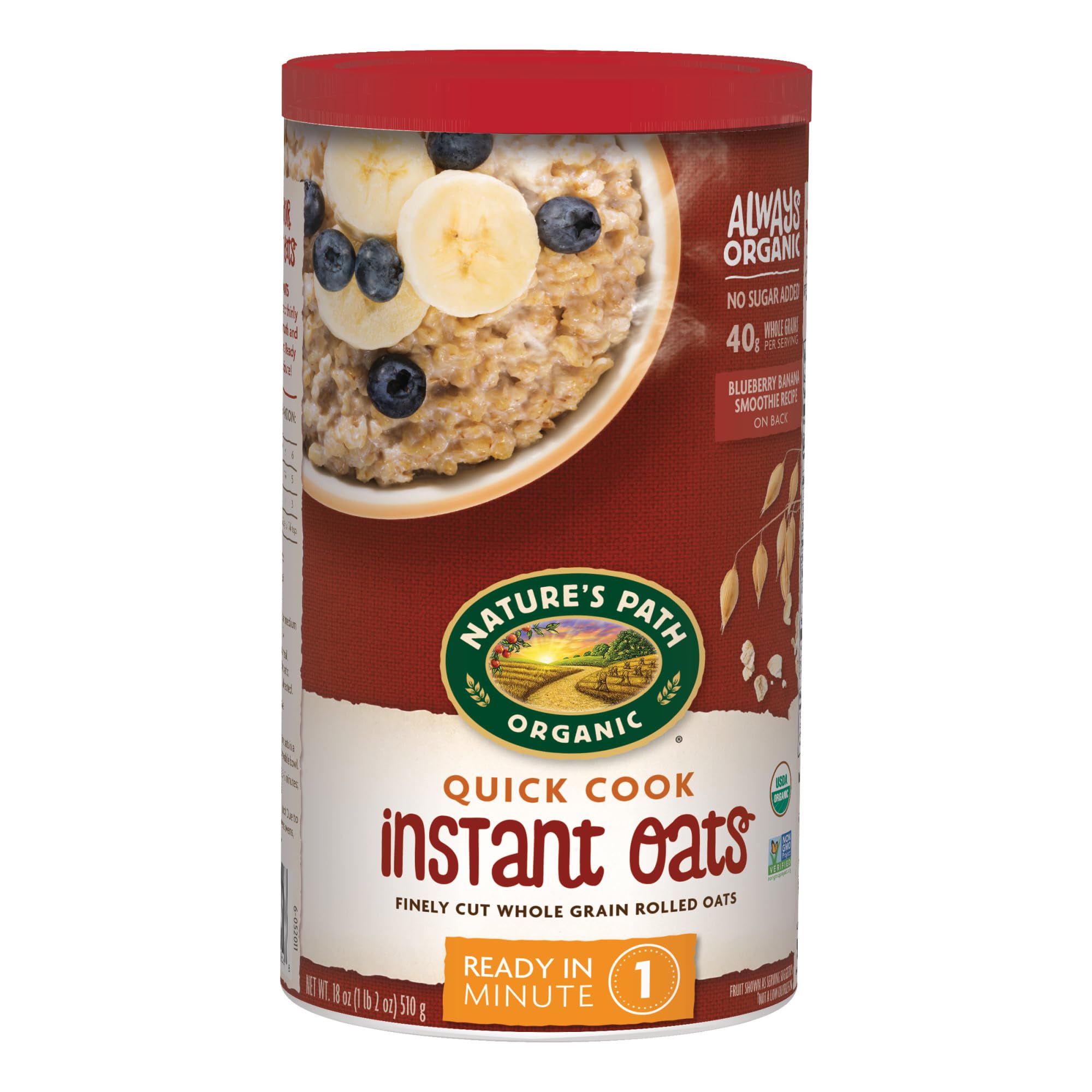 Nature's Path Quick Organic Oatmeal Instant Hot Cereal