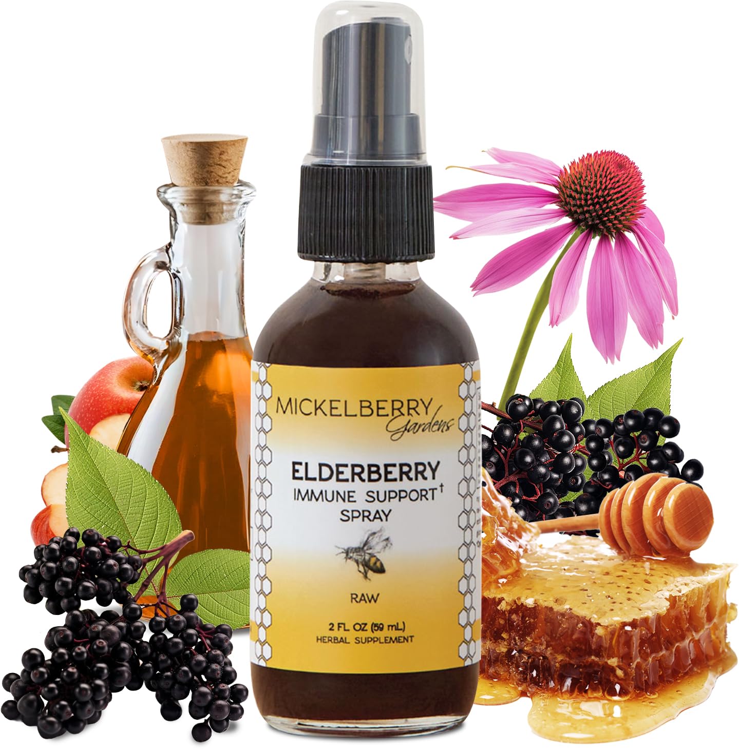 MICKELBERRY GAR (Pack of 8) Mickelberry Gardens Immune Elderberry Spray 2 Fl Oz