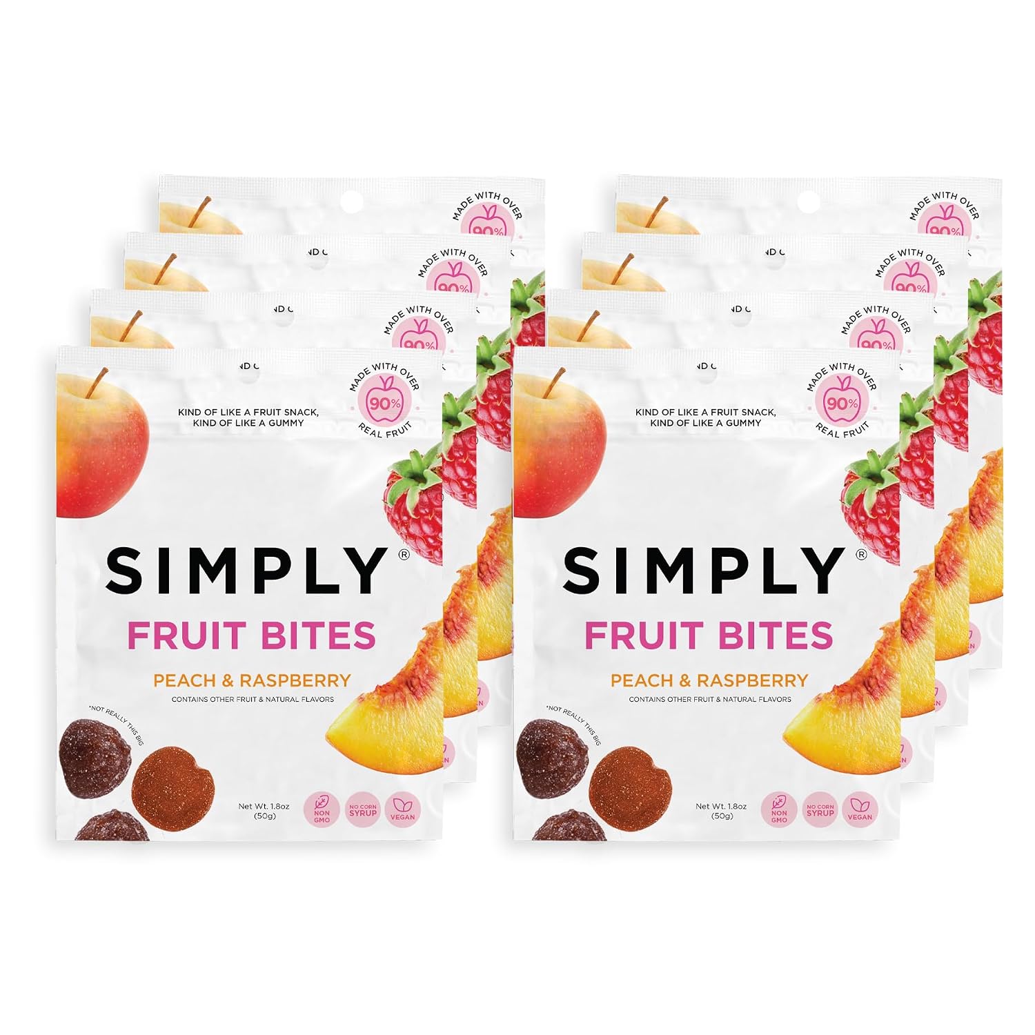 SIMPLY (Pack Of 24) Simply Gummys Raspberry 1.8 Oz