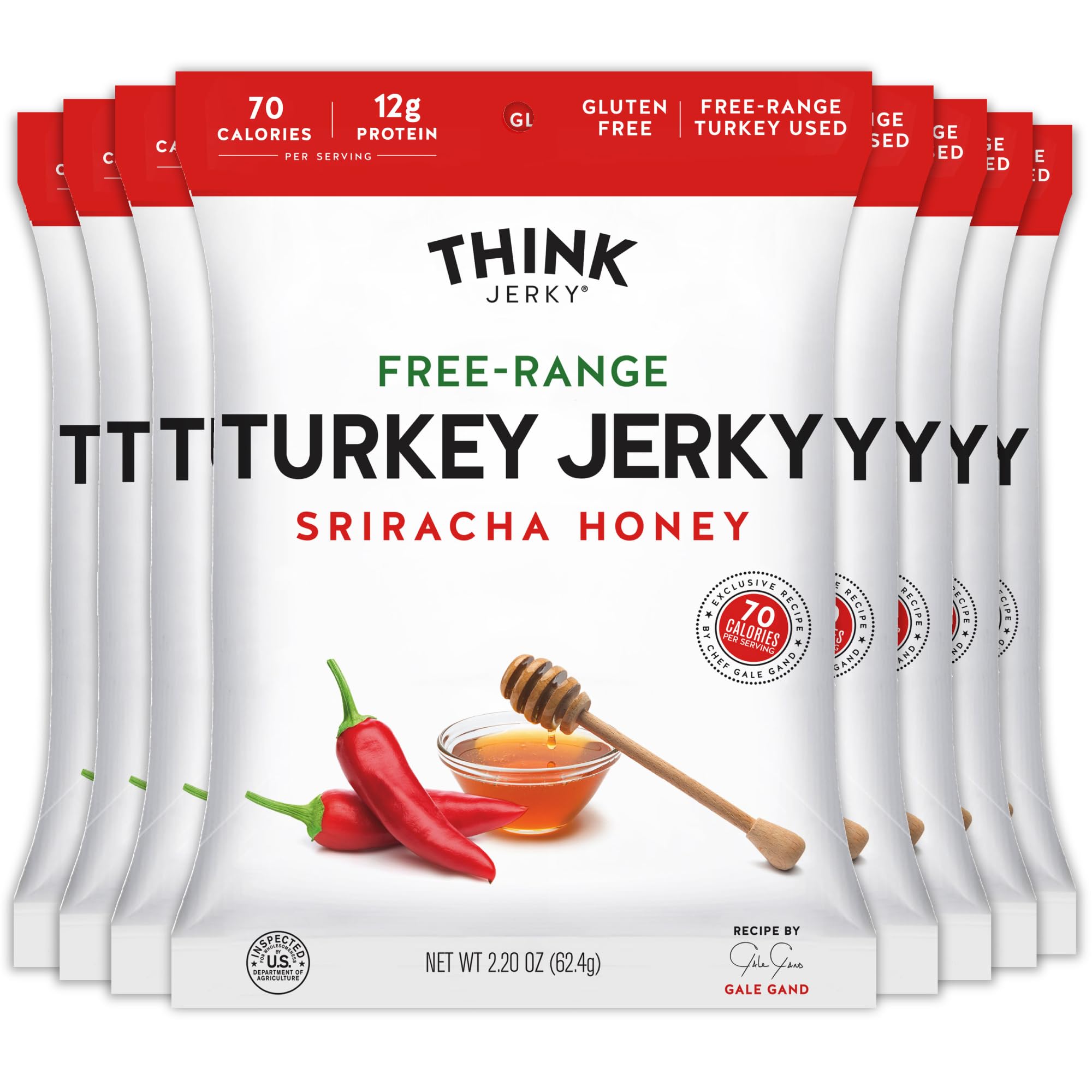 Think Jerky Turkey Jerky Sriracha Honey Flavor