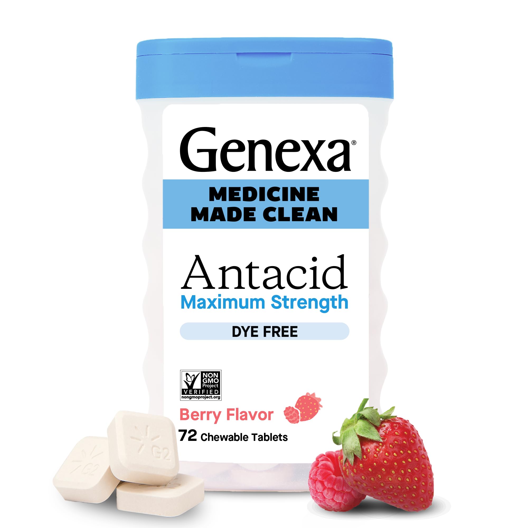 GENEXA (Pack of 7) Genexa Heartburn Fix Digestive Aid Probiotic Support 72 Tablets