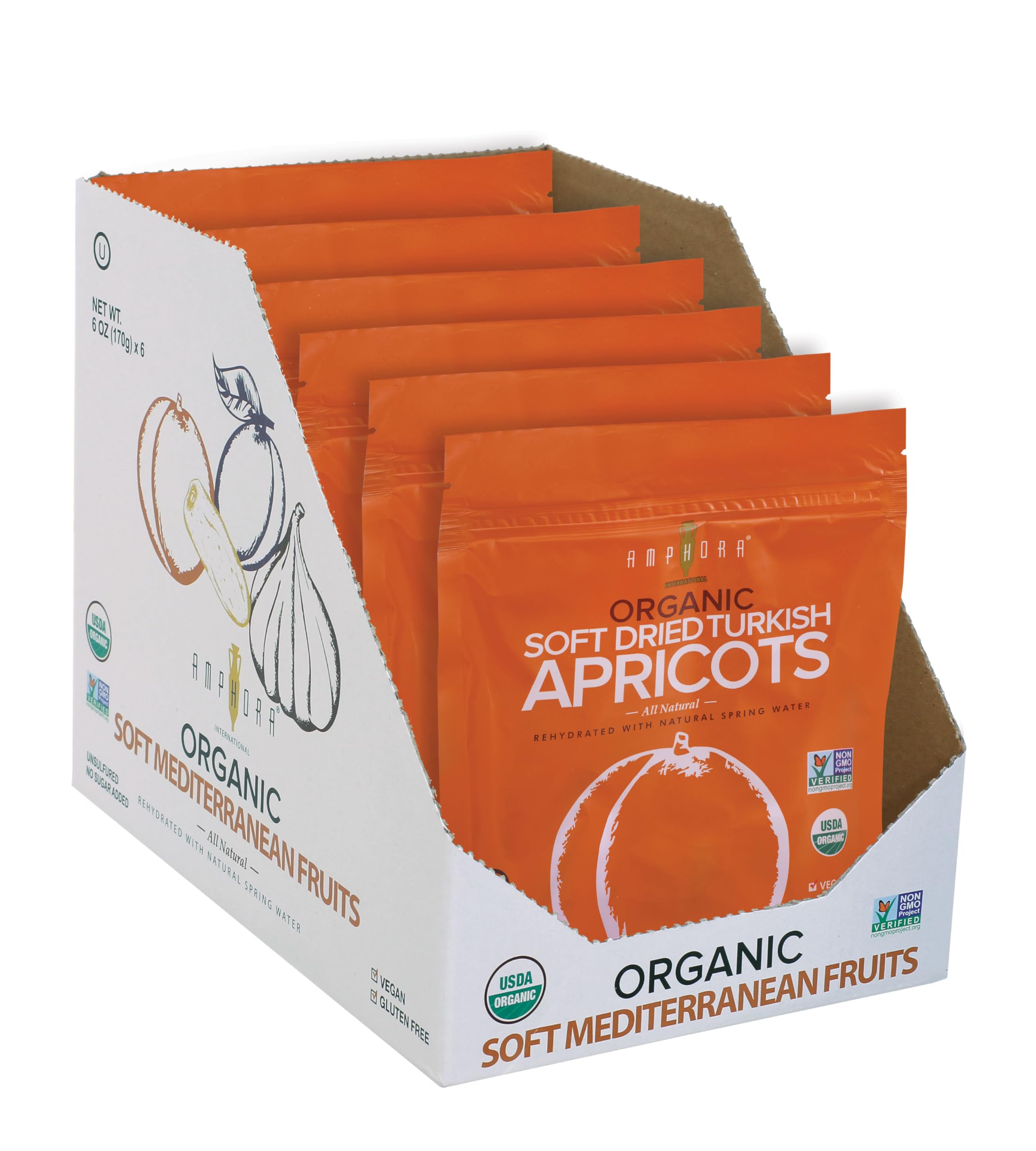 Amphora Apricots Dried Fruit Snack Soft Organic