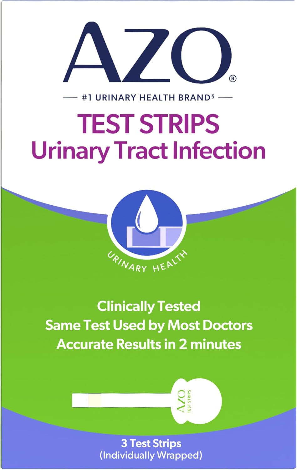 AZO (Pack of 5) Azo Urinary Tract Infection Test Strips Urinary Infection T 3 Pieces