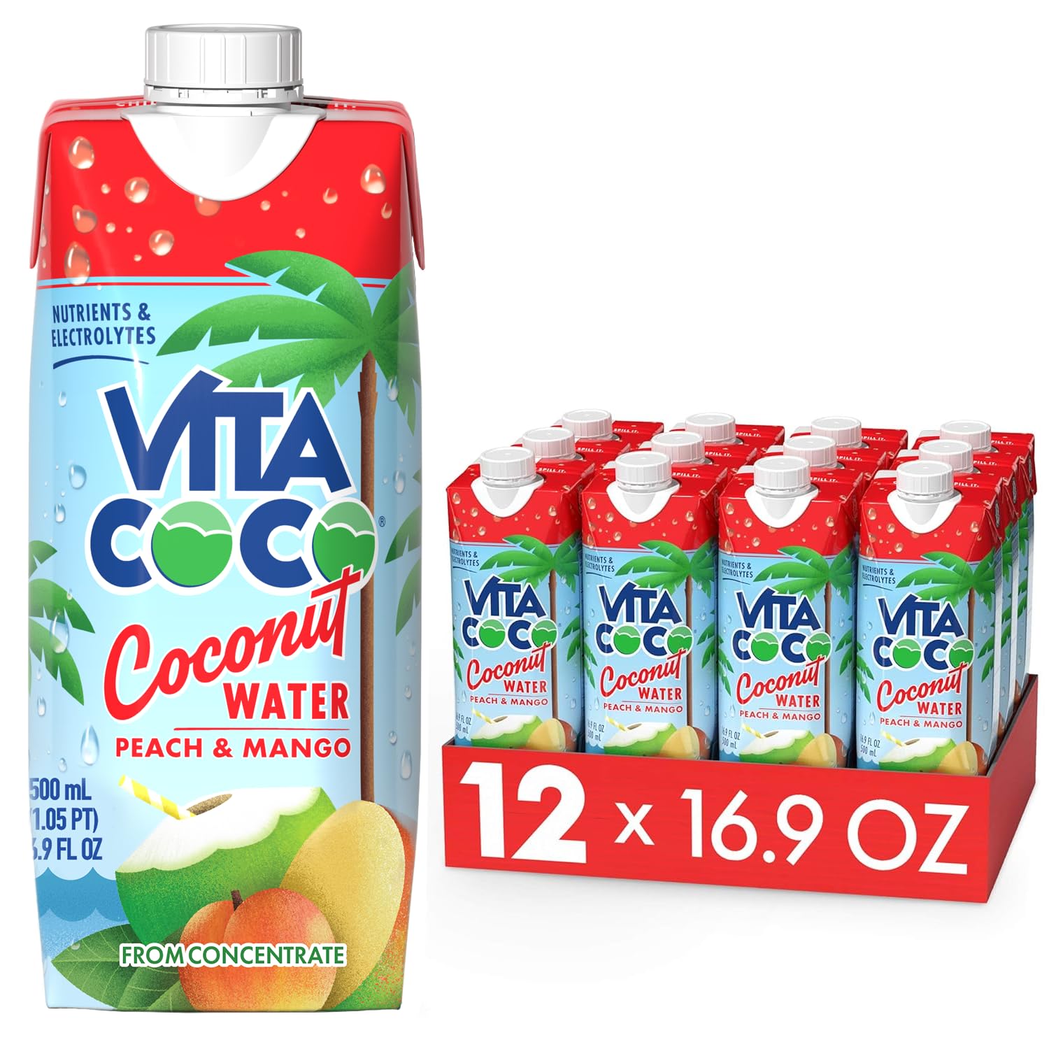 Vita Coco Coconut Water Mango Peach Beverage