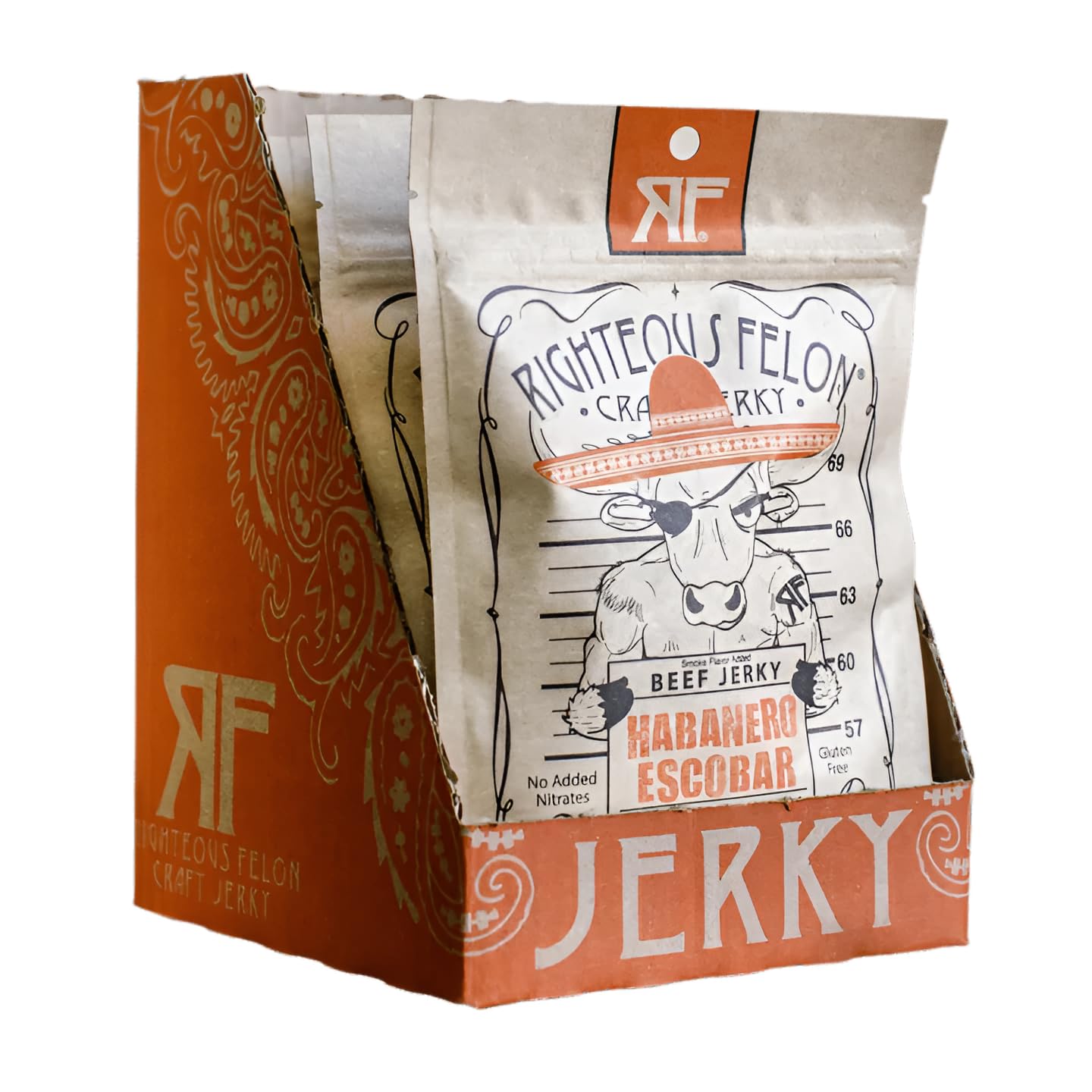 Righteous Felon Craft Jerky Beef Habanero Jerky