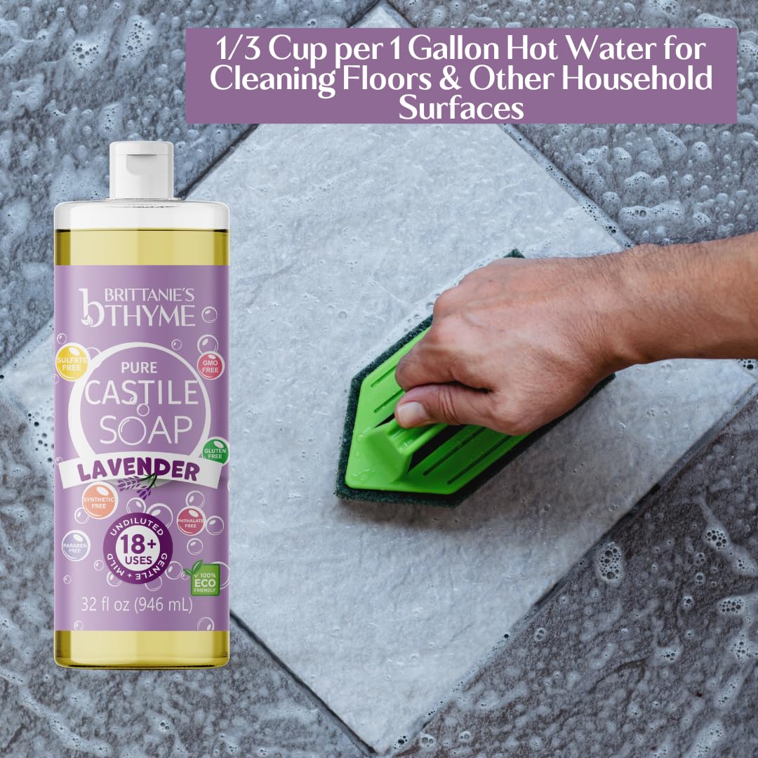 BRITTANIES THYM (Pack Of 6) Brittanies Thyme Soap Castile Lavender 32 Fl Oz