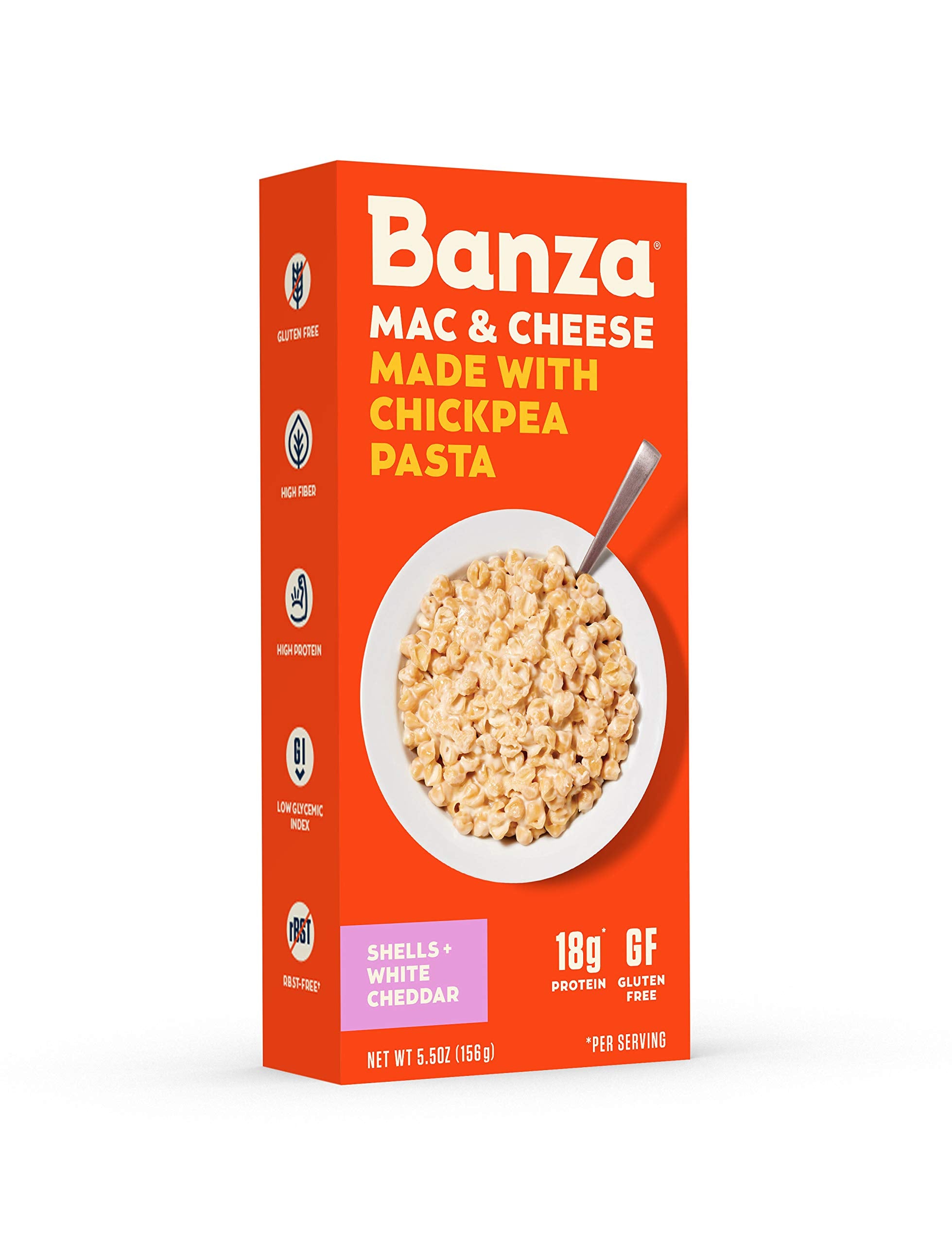 Banza Pasta Shells with White Cheddar Macaroni & Cheese