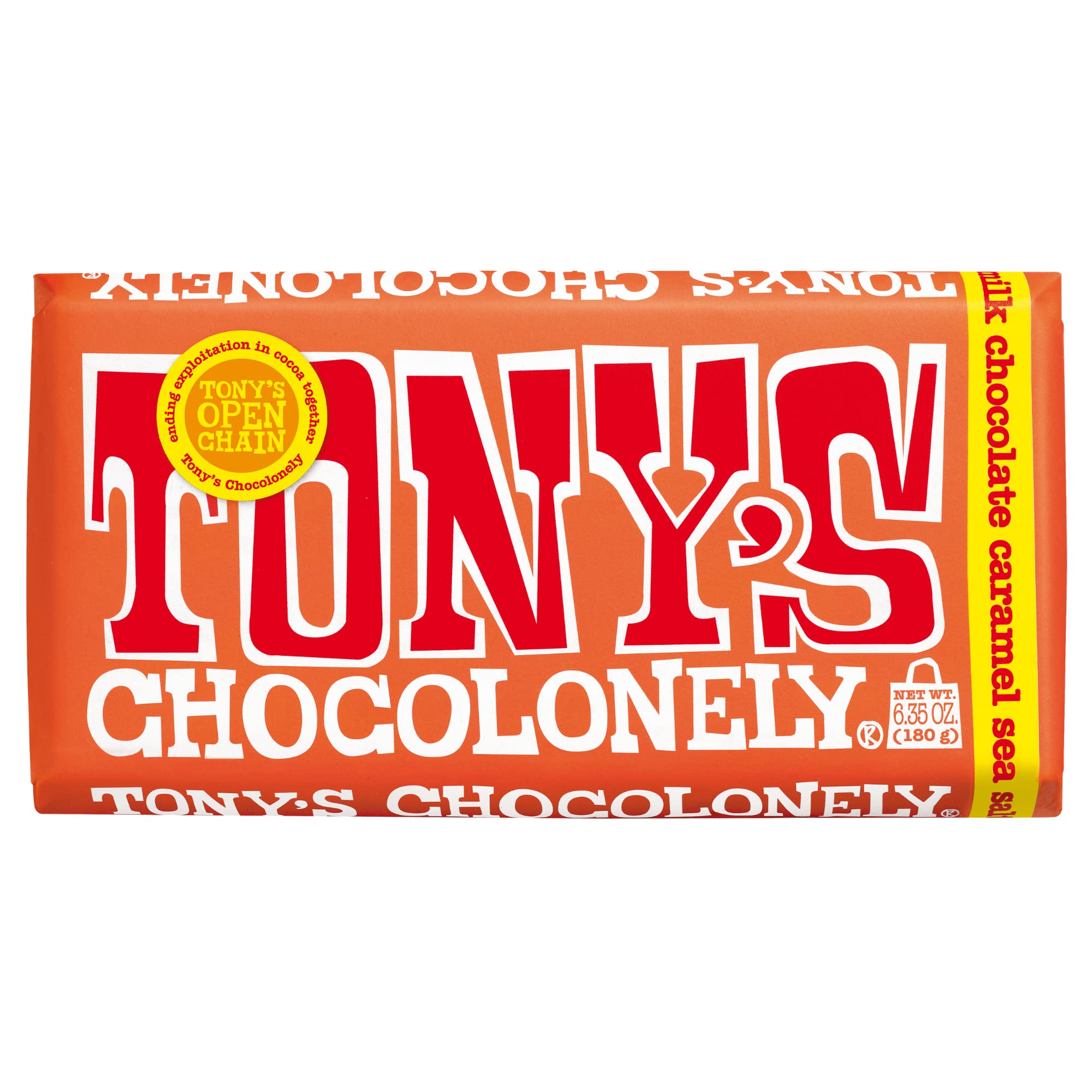 Tonys Chocolonely Milk Chocolate Caramel Sea Salt Bar