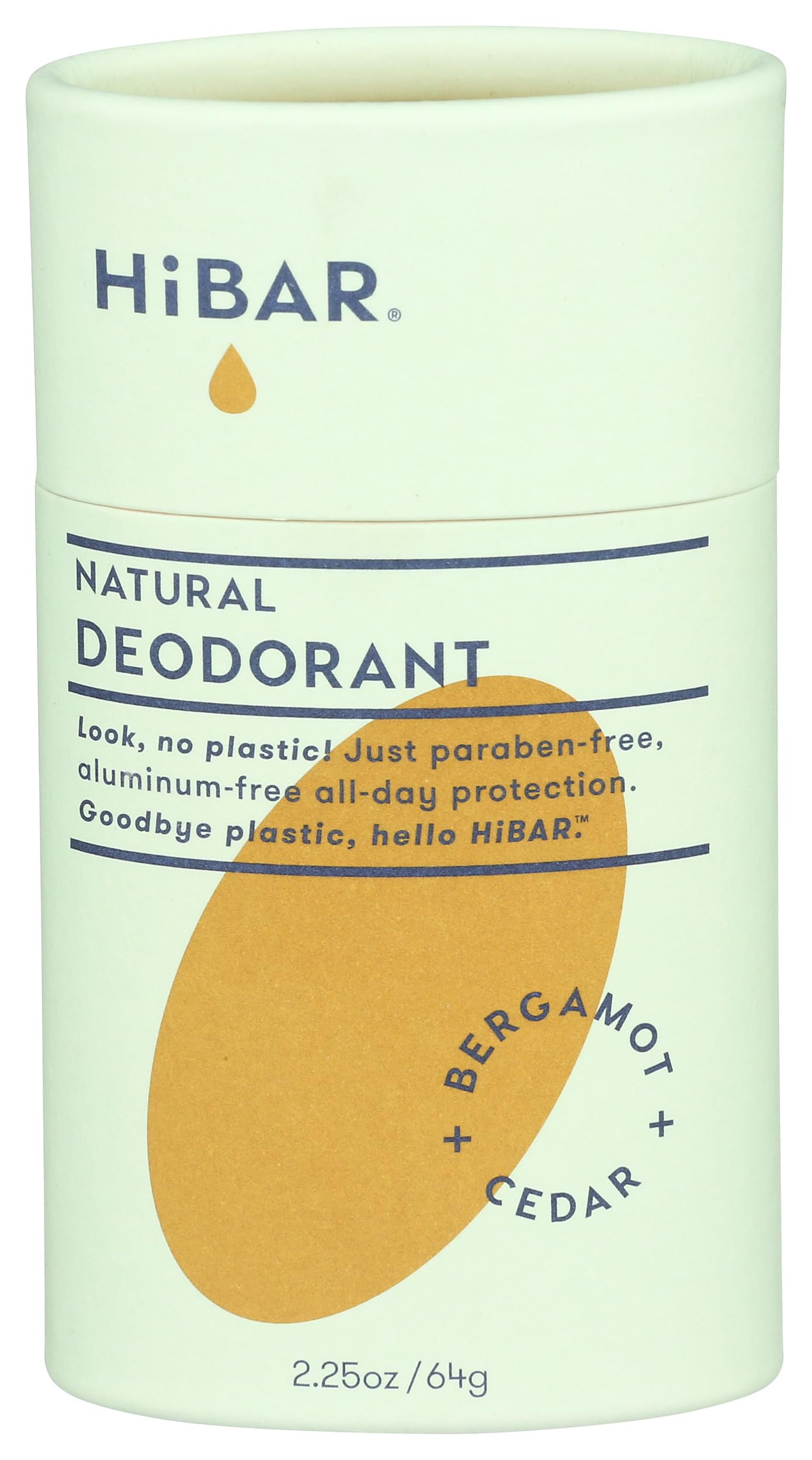 HIBAR (Pack of 6) Hibar Deodorant Stick Bergamot Cedar Natural 2.25 Oz