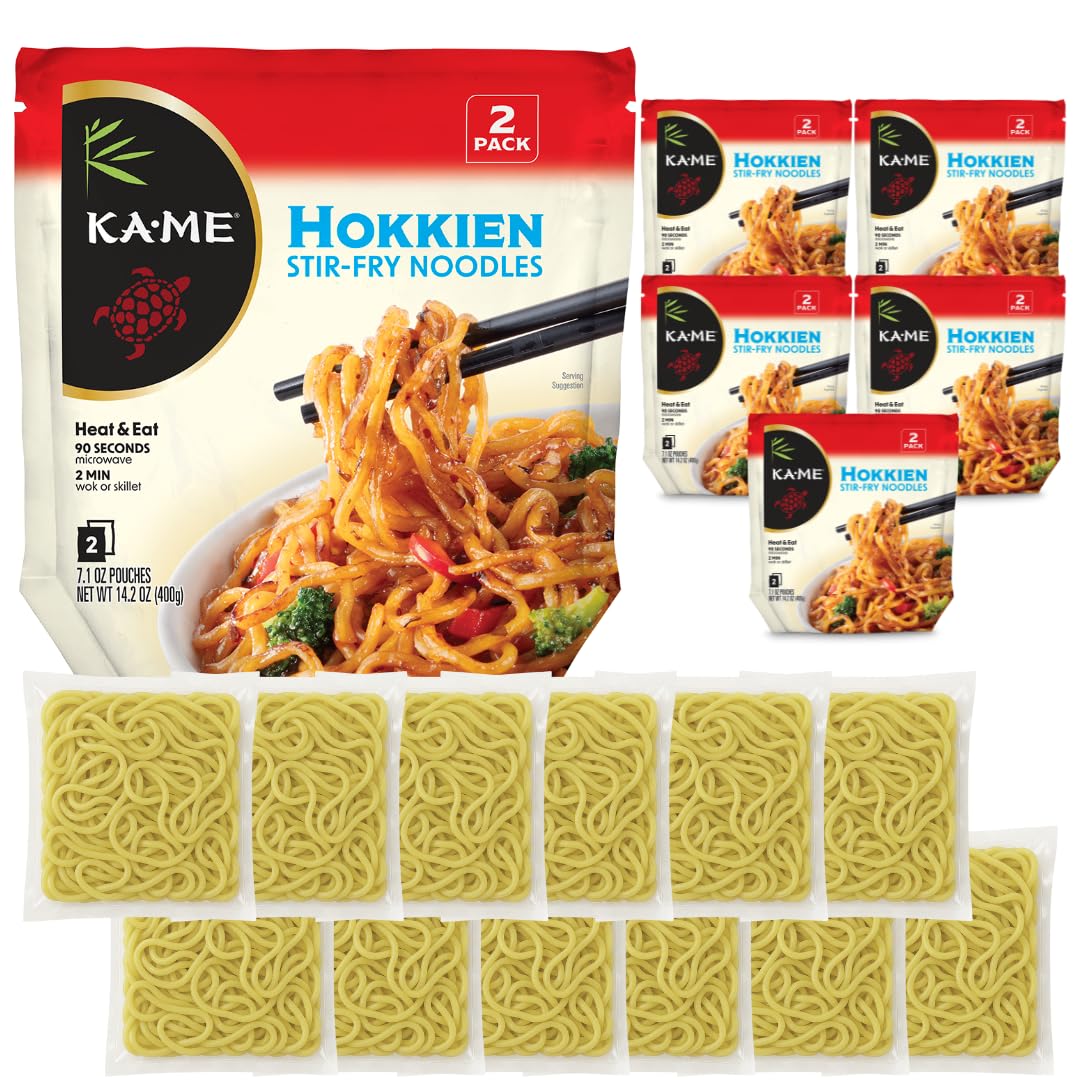 KA ME (Pack of 12) Ka-Me Noodle 2 Pack Stir Fry Hokkien Natural Asian Noodles 14.2 Oz