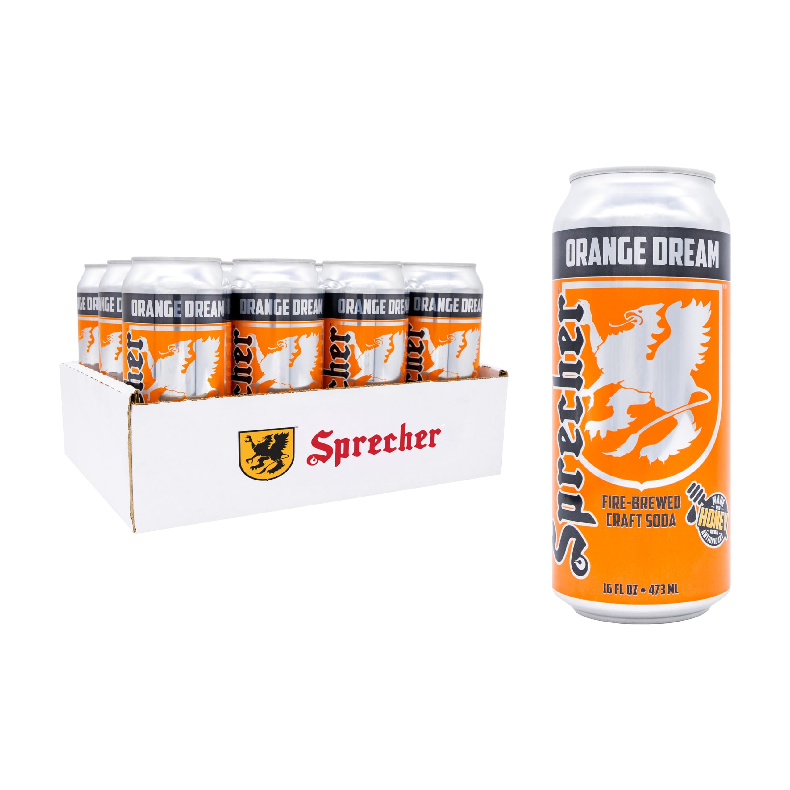 SPRECHER (Pack Of 36) Sprecher Soda Orange Dream 16 Fl Oz