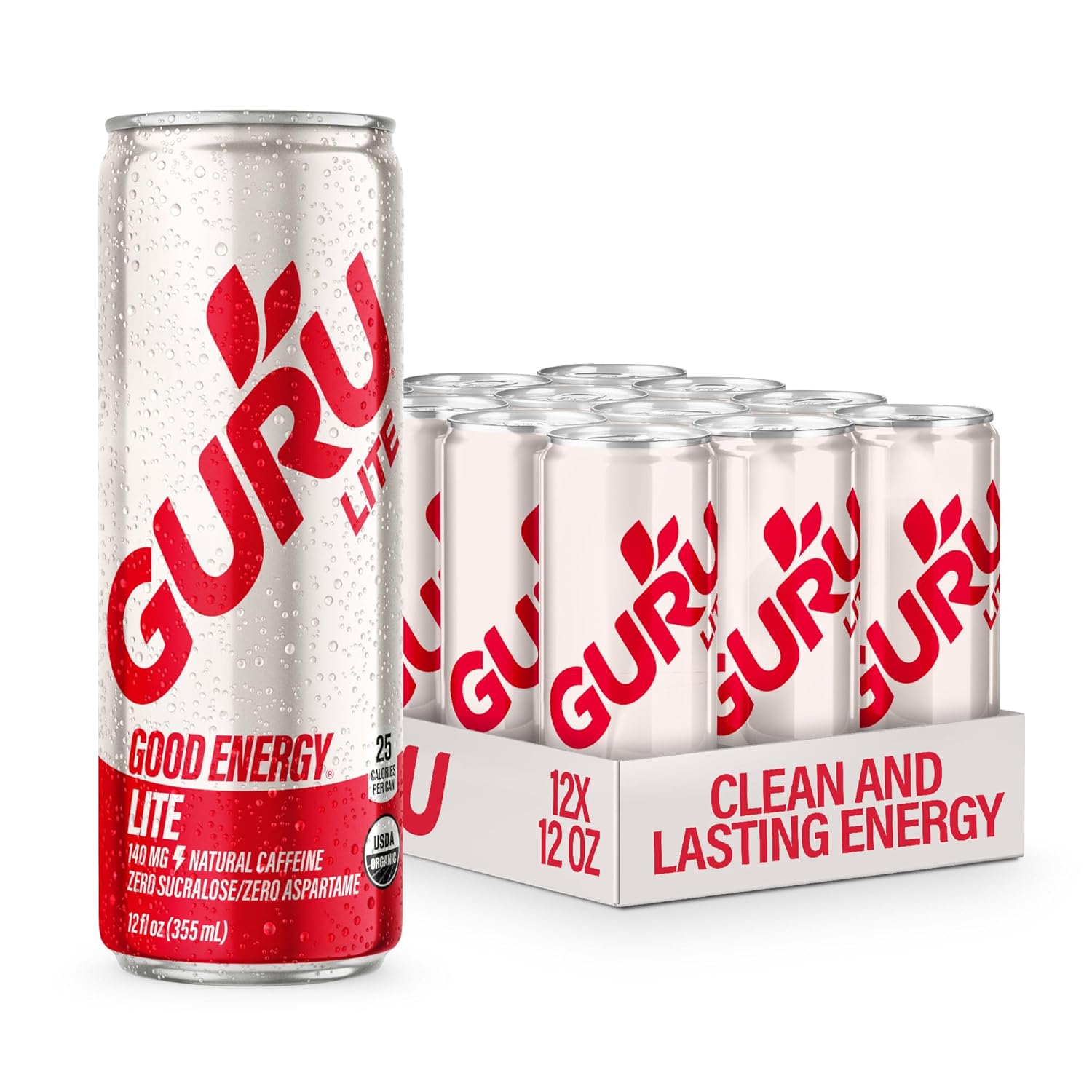 Guru Energy Beverage Lite Organic Carb Zero Sugar