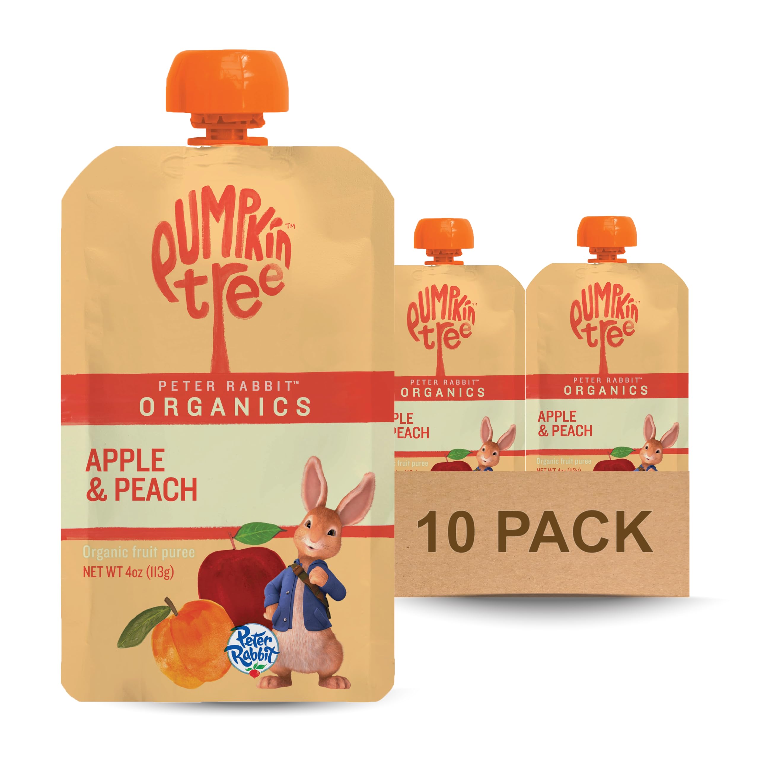 PETER RABBIT (Pack Of 20) Peter Rabbit Baby Peach Apple Organic 4 Oz