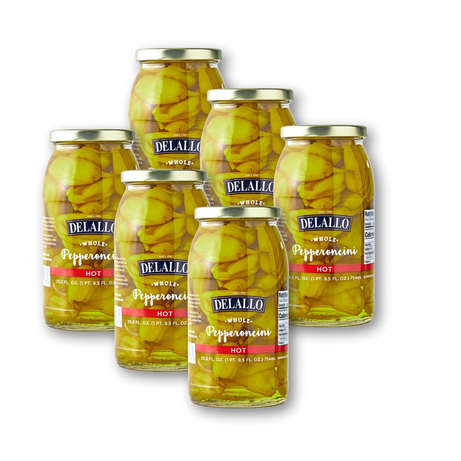 DeLallo Whole Pepperoncini Hot