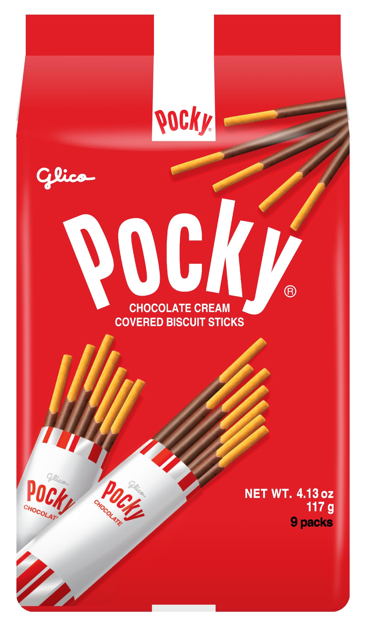 GLICO (Pack of 10) Glico Candy Pocky Choco Chocolate Cookies Snack 4.13 Oz